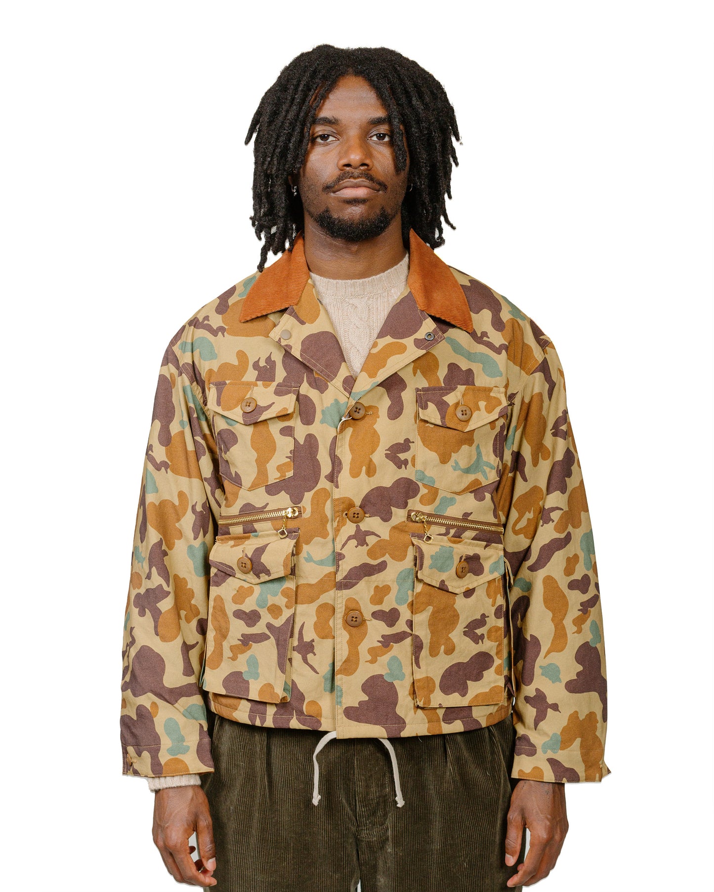 lost & found Beams Plus Beams Plus Fish Hunting Jacket Animal Camo Khaki