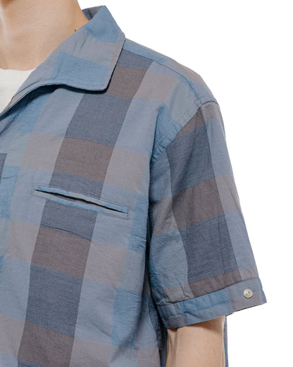 lost & found Beams Plus Beams Plus Italian Collar Indigo Panama Weave Plaid