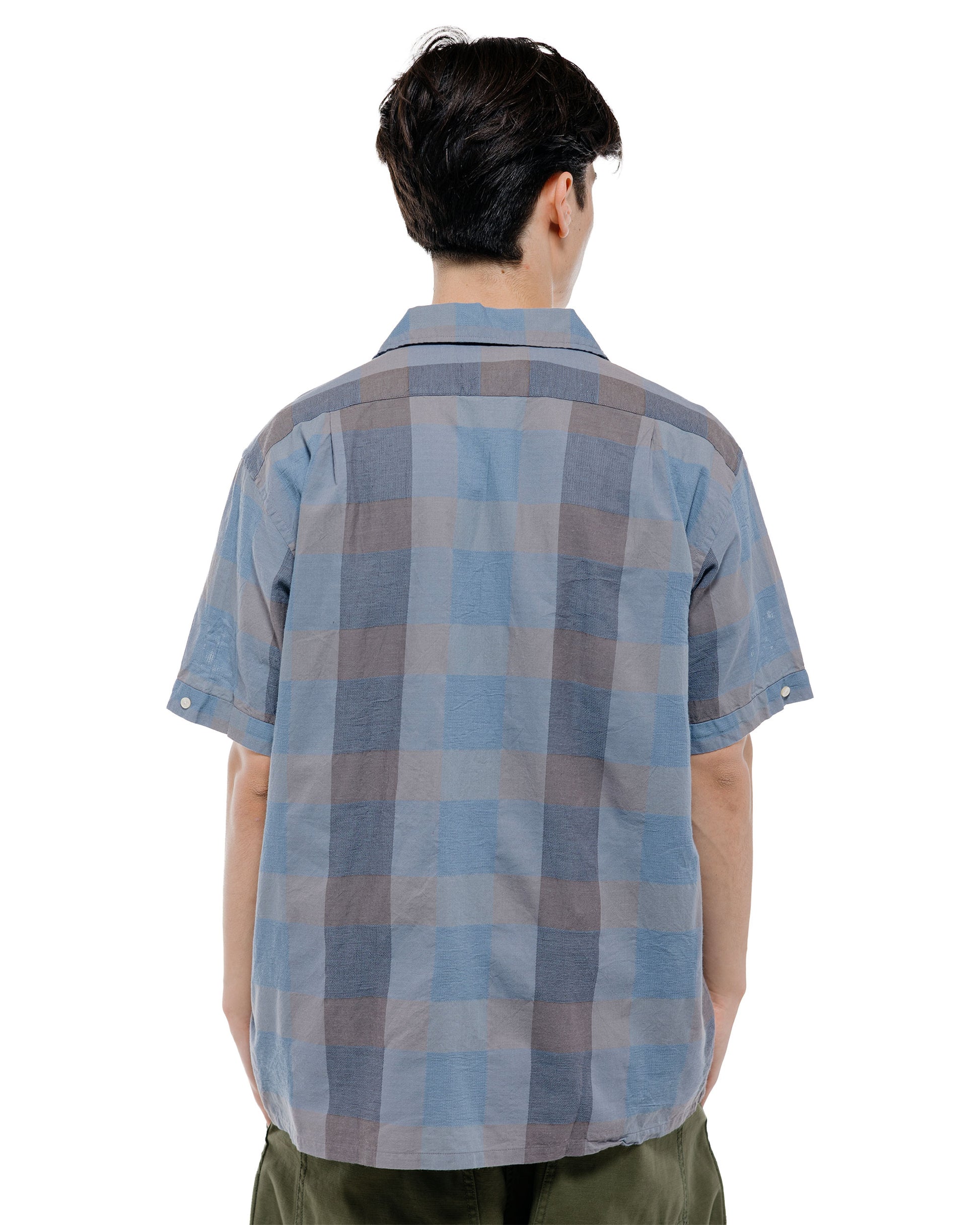 lost & found Beams Plus Beams Plus Italian Collar Indigo Panama Weave Plaid