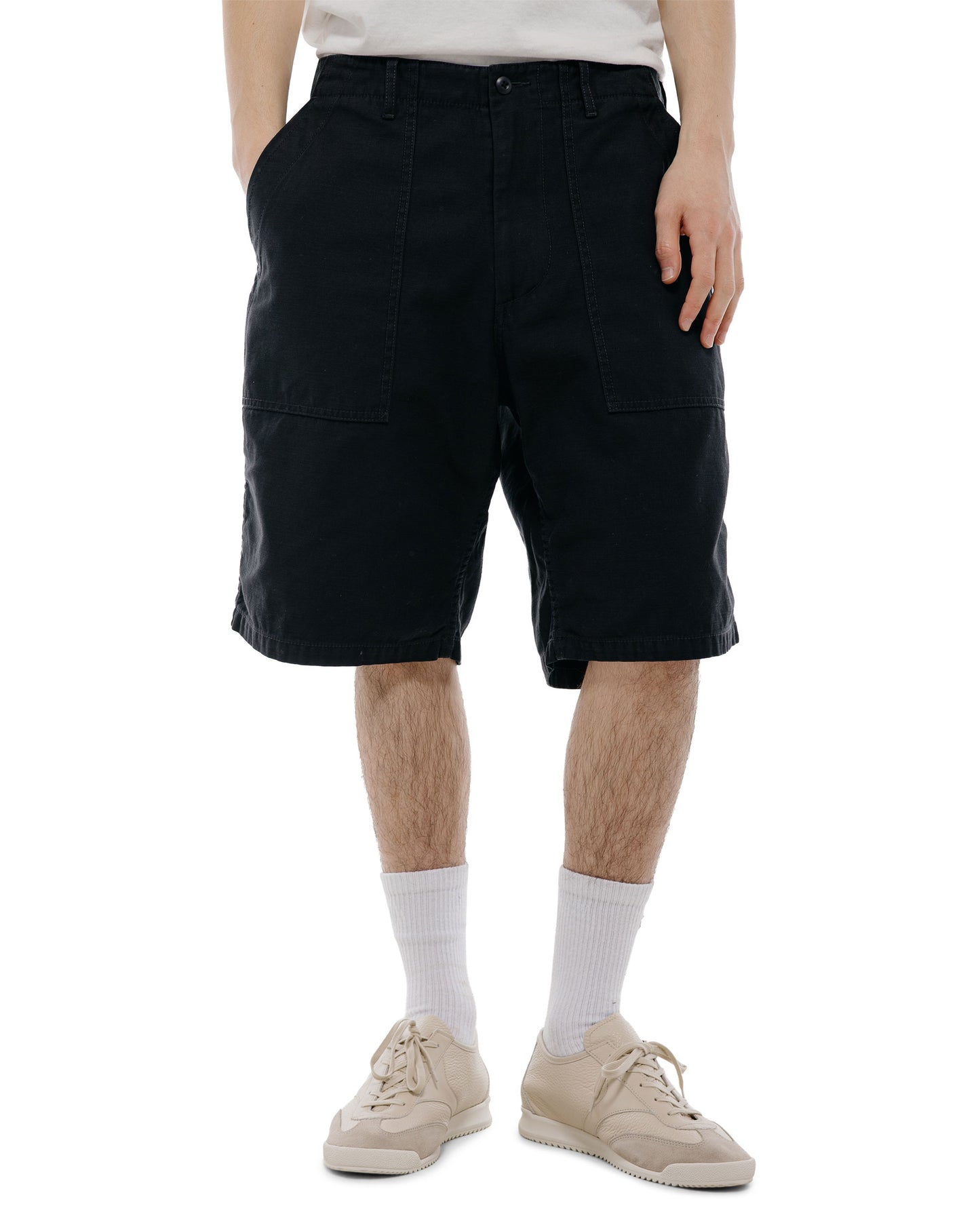 lost & found Beams Plus Beams Plus MIL Utility Shorts Reversed Sateen Black
