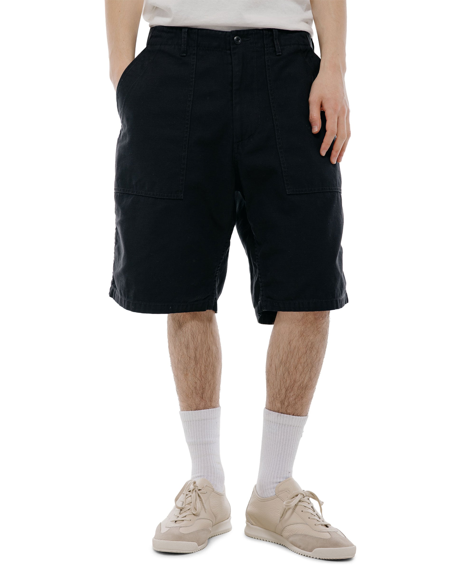 lost & found Beams Plus Beams Plus MIL Utility Shorts Reversed Sateen Black