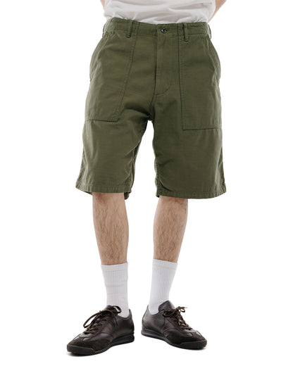 lost & found Beams Plus Beams Plus MIL Utility Shorts Reversed Sateen Olive Green