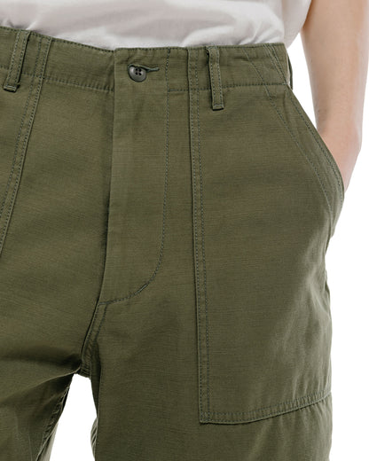 lost & found Beams Plus Beams Plus MIL Utility Shorts Reversed Sateen Olive Green