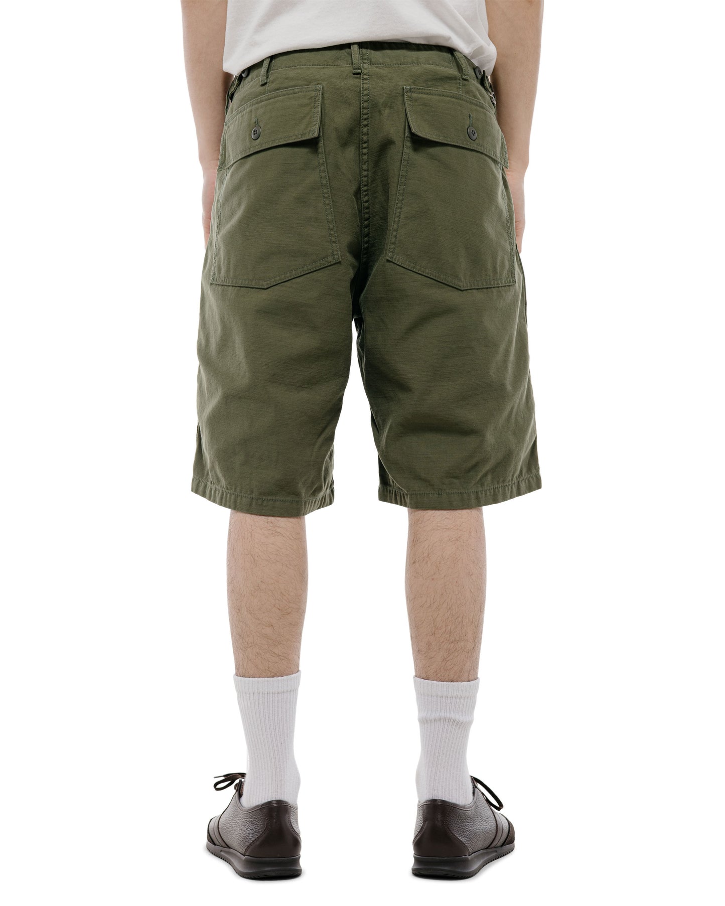 lost & found Beams Plus Beams Plus MIL Utility Shorts Reversed Sateen Olive Green