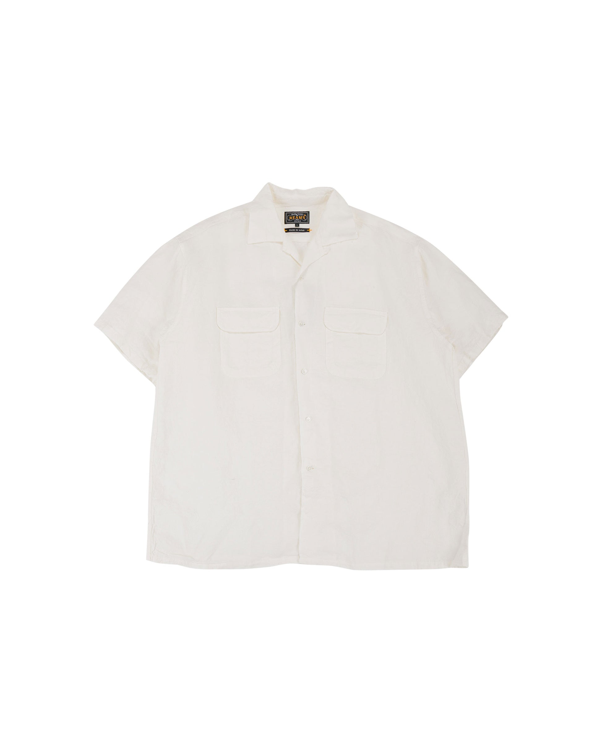 lost & found Beams Plus Beams Plus Open Collar 1/40 Linen White