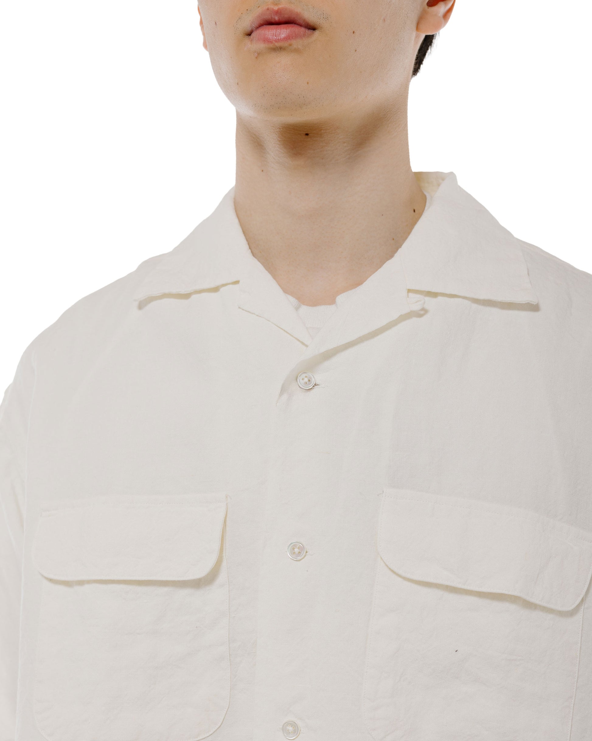 lost & found Beams Plus Beams Plus Open Collar 1/40 Linen White