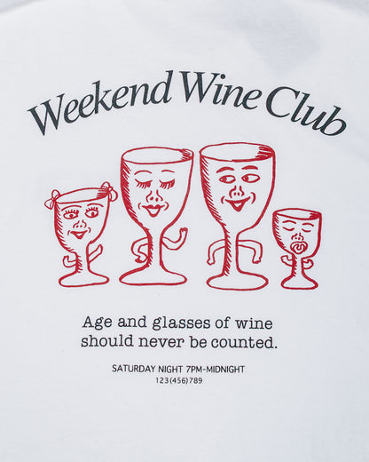 lost & found Beams Japan Beams Japan Hongama 'Weekend Wine Club' T-Shirt White