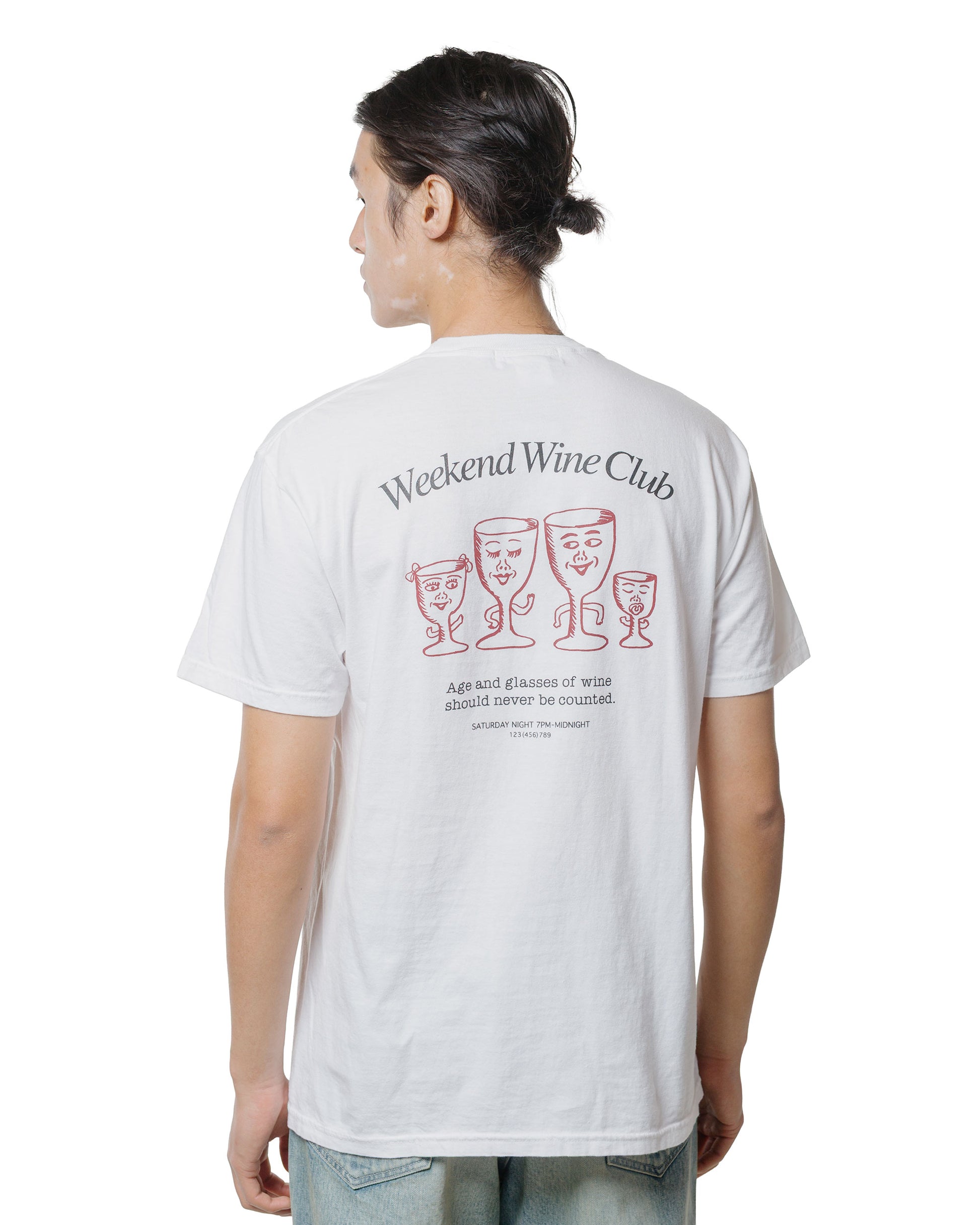 lost & found Beams Japan Beams Japan Hongama 'Weekend Wine Club' T-Shirt White