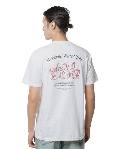 lost & found Beams Japan Beams Japan Hongama 'Weekend Wine Club' T-Shirt White