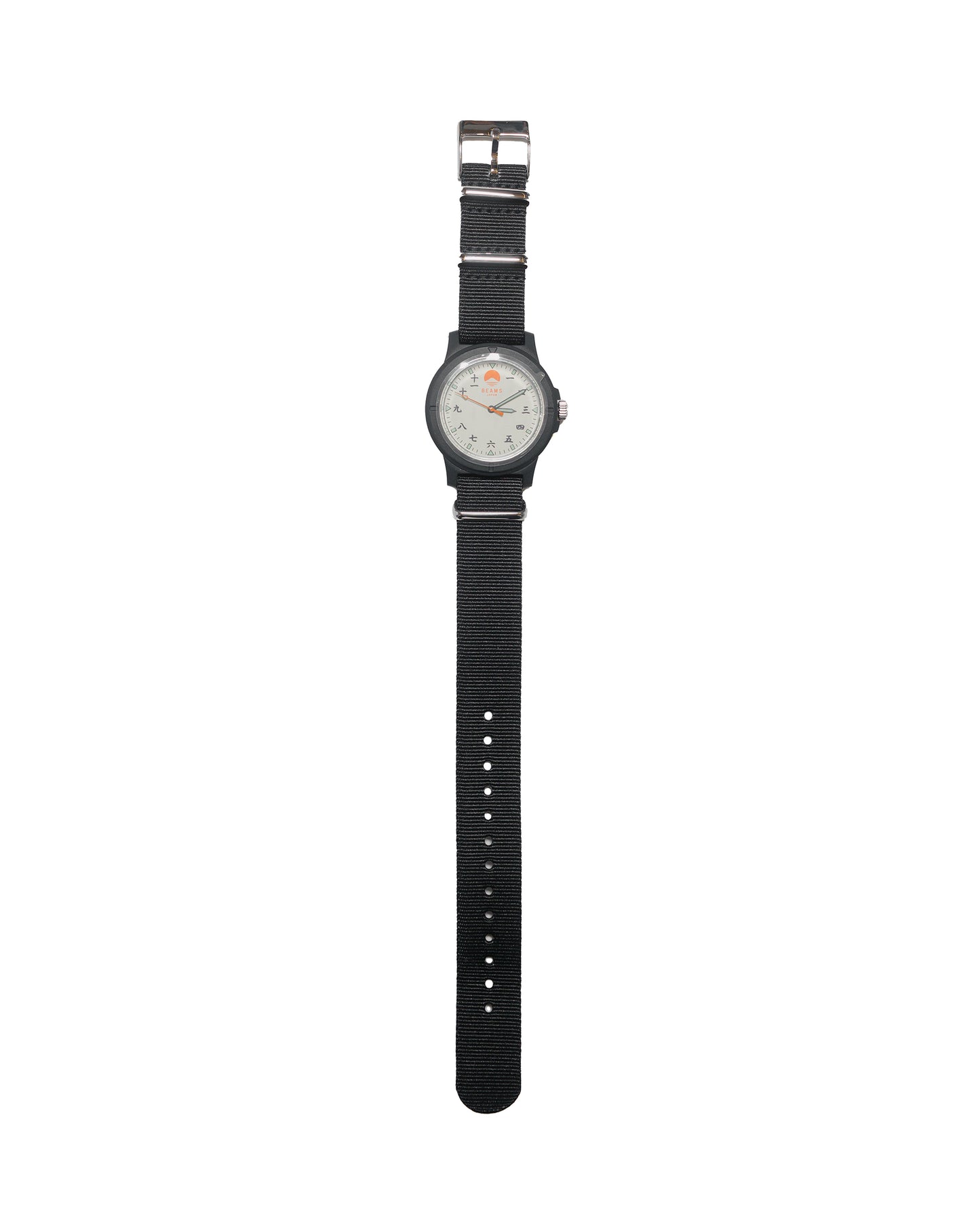 lost & found Beams Japan Beams Japan Kanji Number Wrist Watch Black