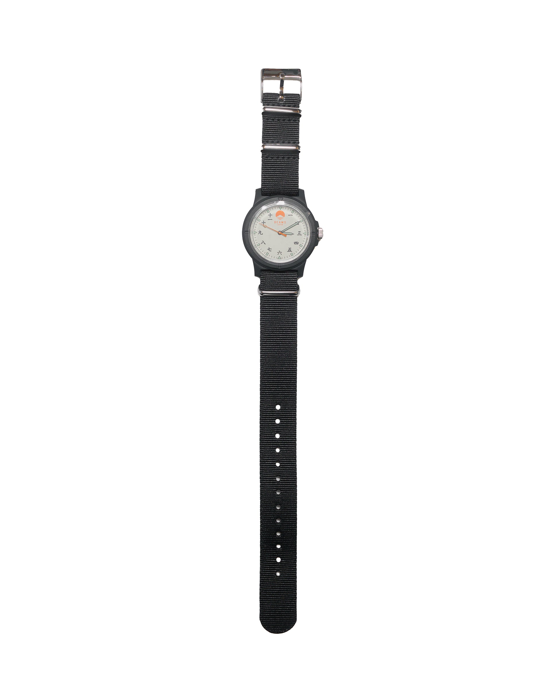 lost & found Beams Japan Beams Japan Kanji Number Wrist Watch Black