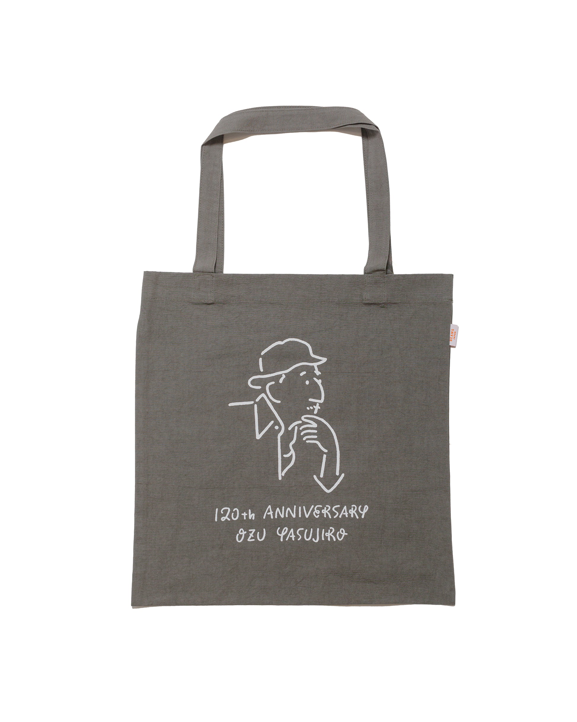 lost & found Beams Japan Beams Japan Yasujiro Ozu Anniversary Logo Tote Bag Charcoal