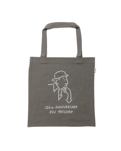 lost & found Beams Japan Beams Japan Yasujiro Ozu Anniversary Logo Tote Bag Charcoal