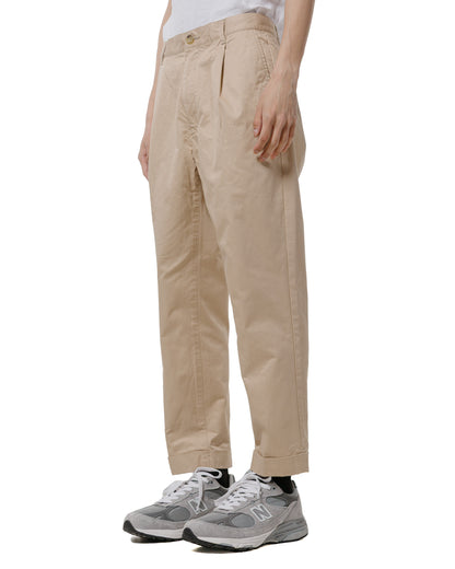 lost & found Beams Plus Beams Plus 1Pleat 80/3 Twill Beige