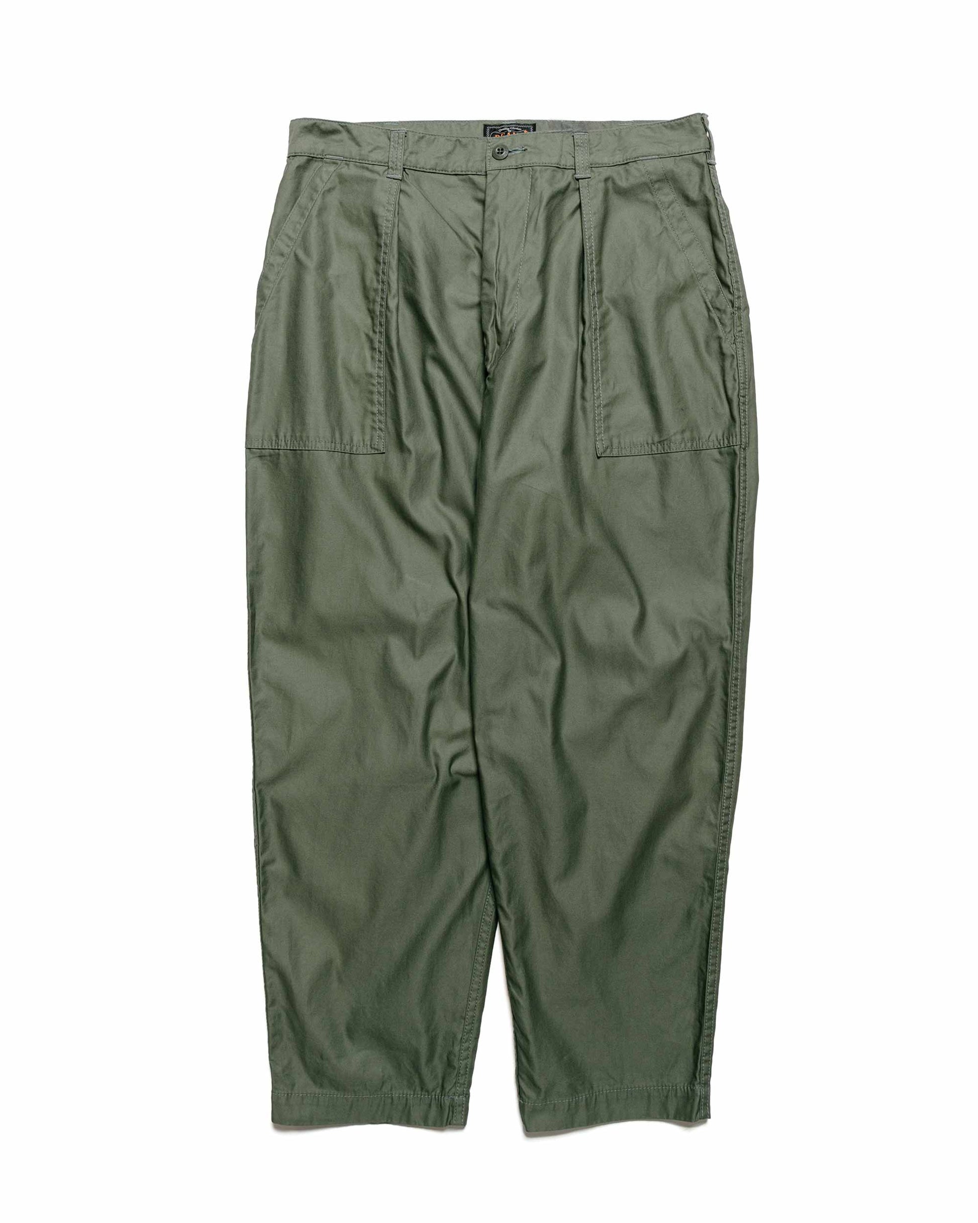 lost & found Beams Plus Beams Plus 1Pleat Baker 80/3 Back Satin Sage