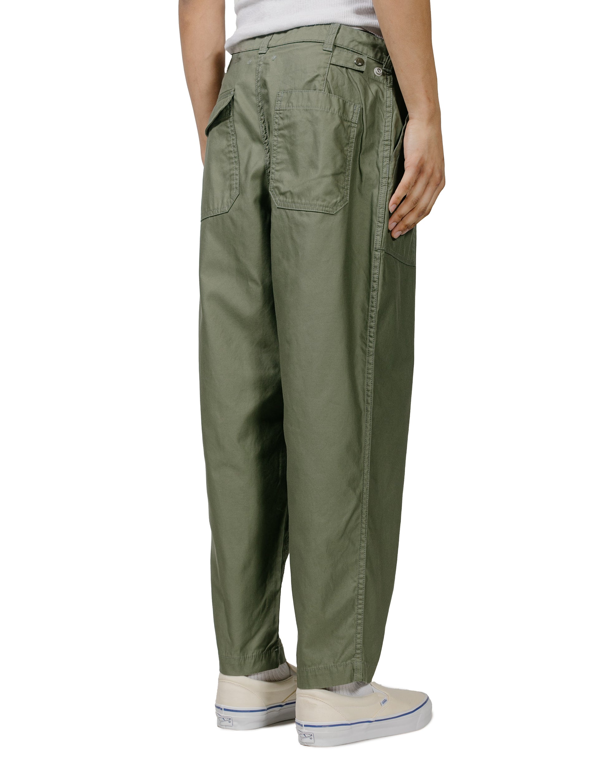 lost & found Beams Plus Beams Plus 1Pleat Baker 80/3 Back Satin Sage