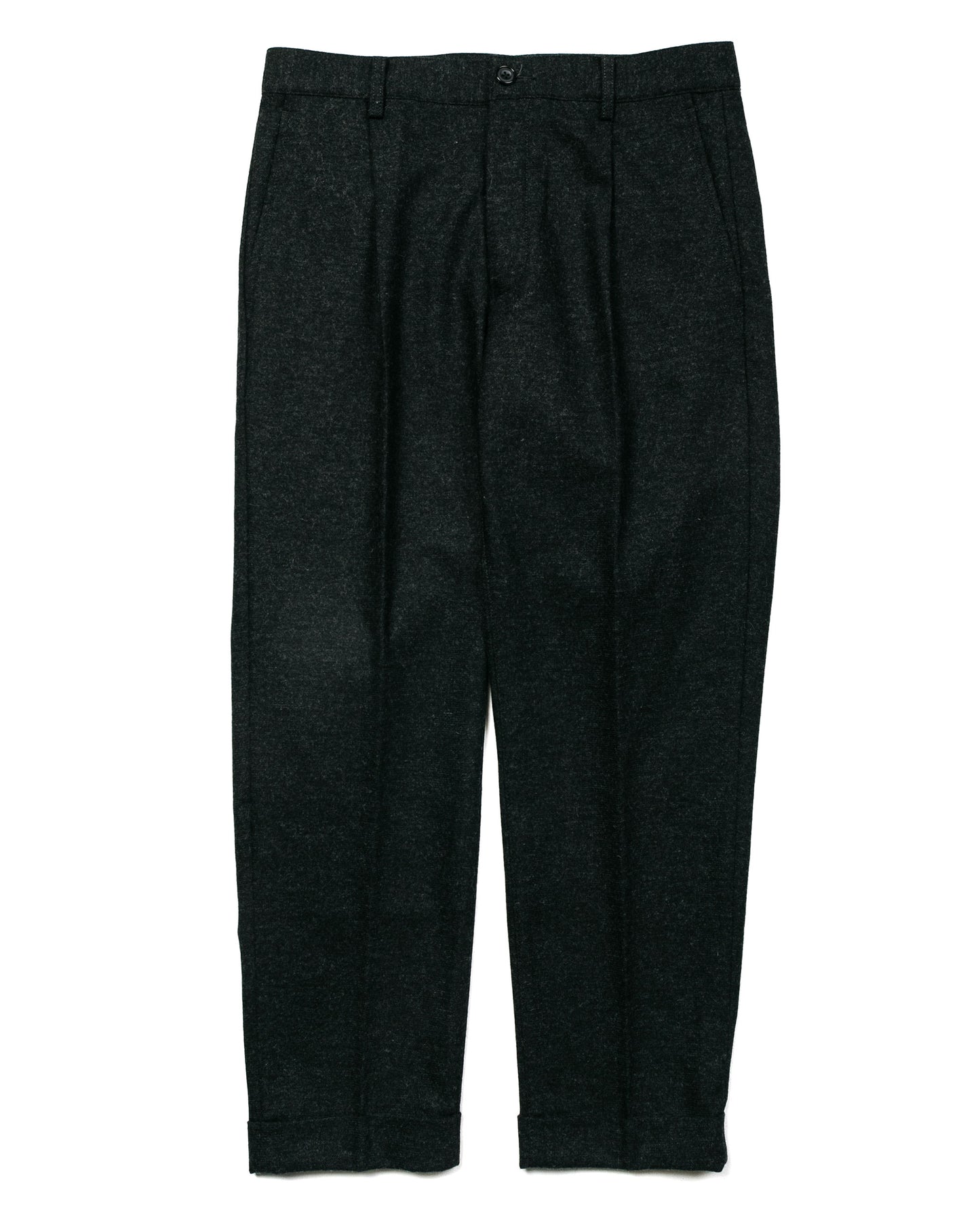 lost & found Beams Plus Beams Plus 1Pleat Wool Cashmere Charcoal Grey