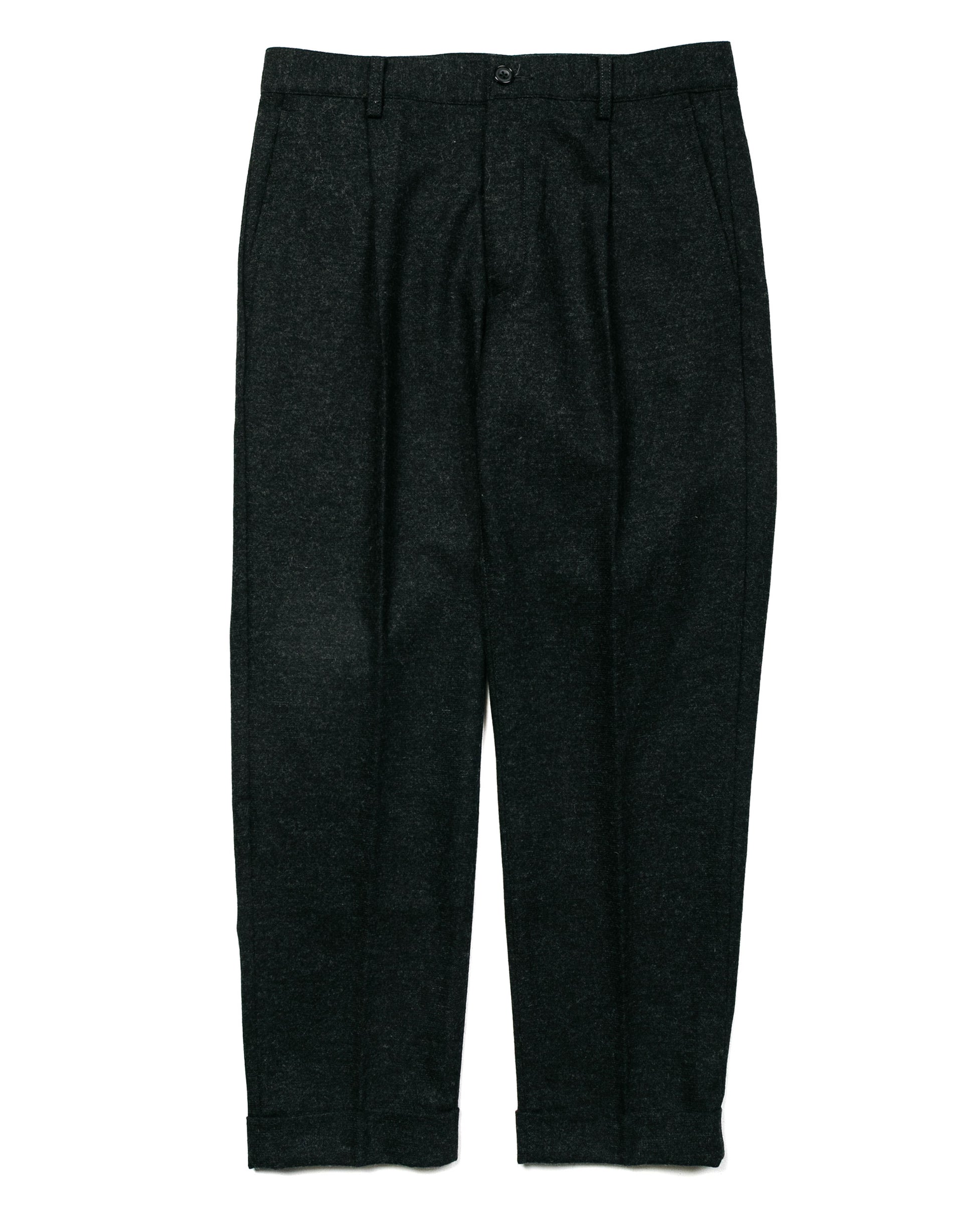 lost & found Beams Plus Beams Plus 1Pleat Wool Cashmere Charcoal Grey