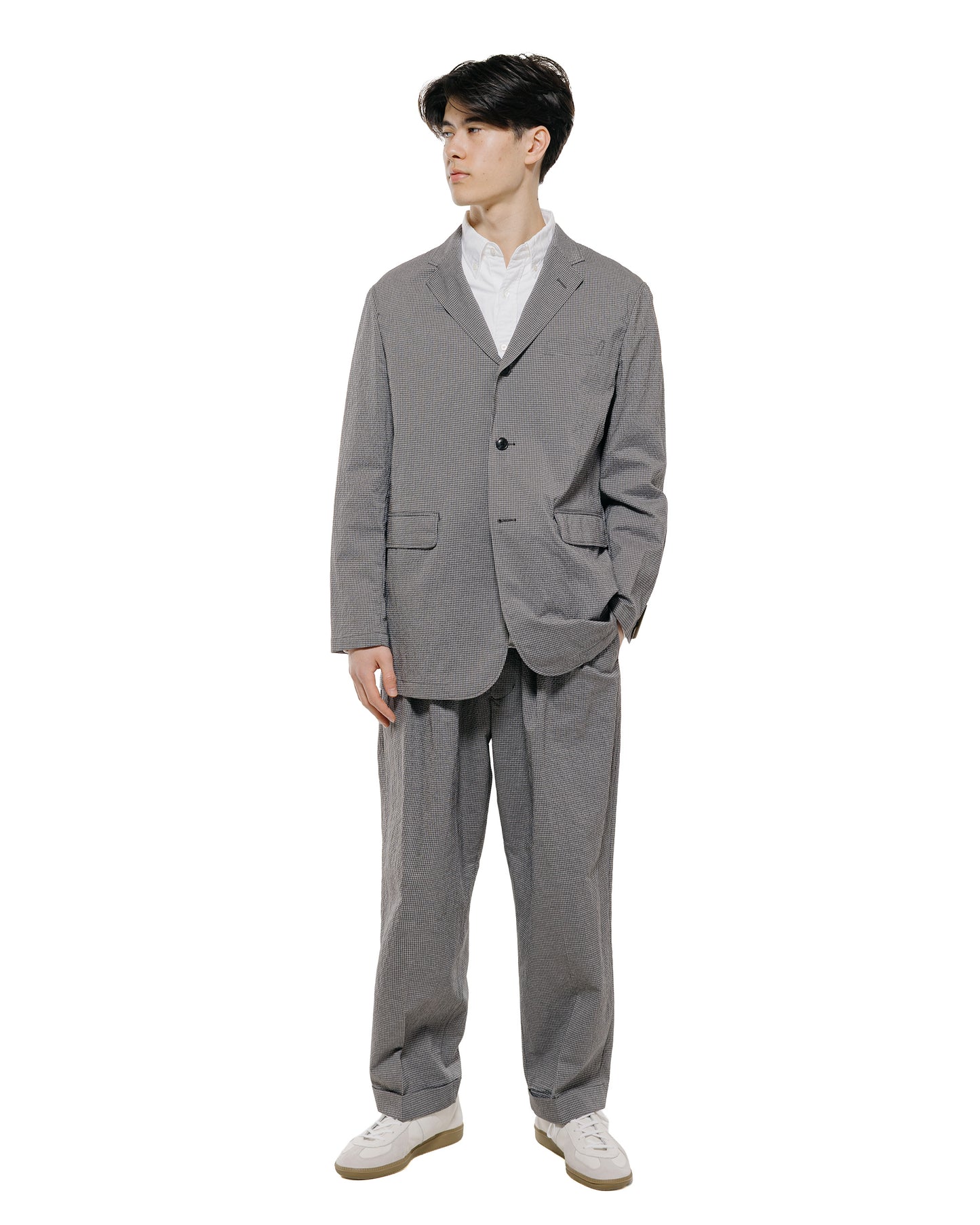 lost & found Beams Plus Beams Plus 2Pleats Anywhere(wear) Seersucker Grey