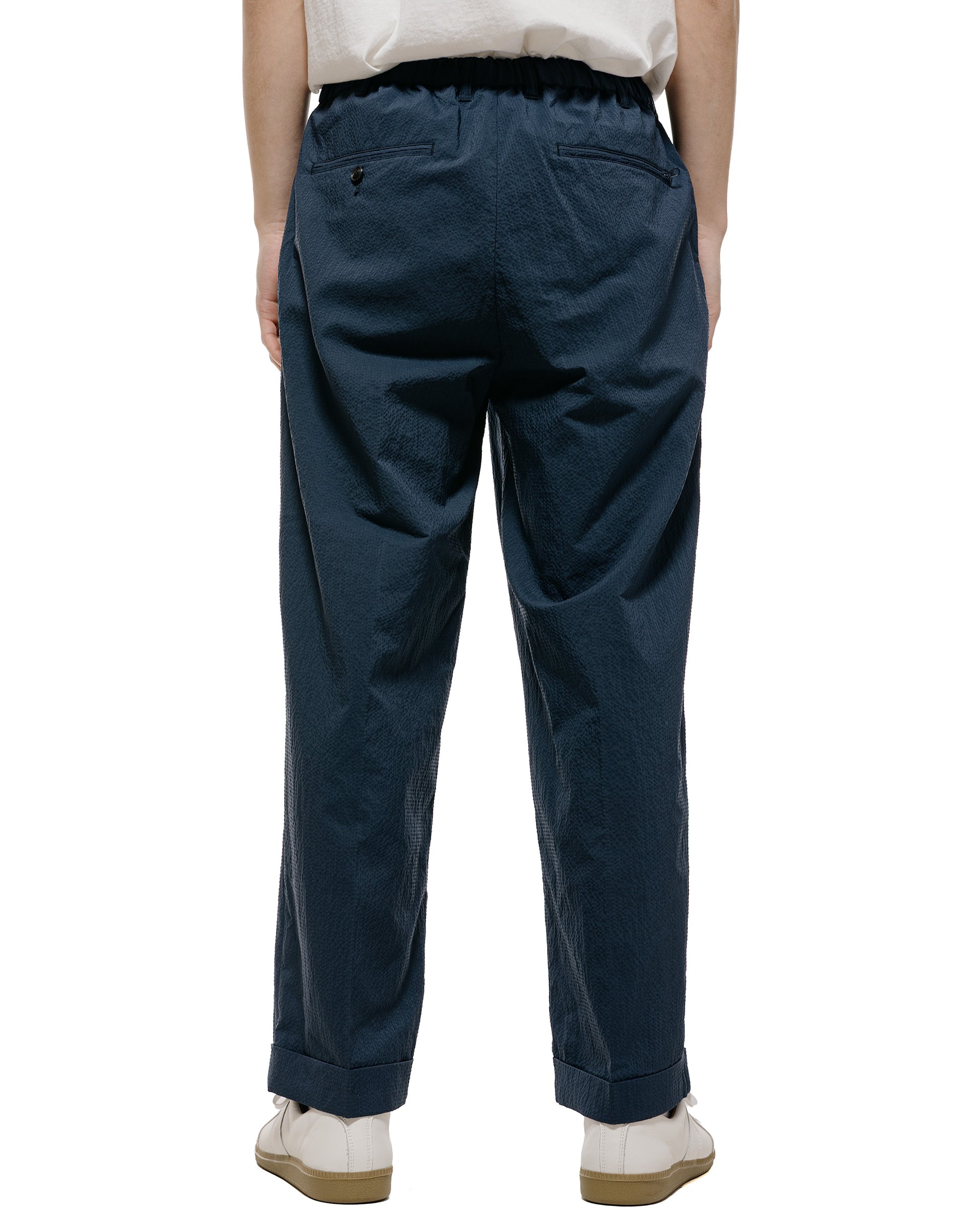 lost & found Beams Plus Beams Plus 2Pleats Anywhere(wear) Seersucker Navy