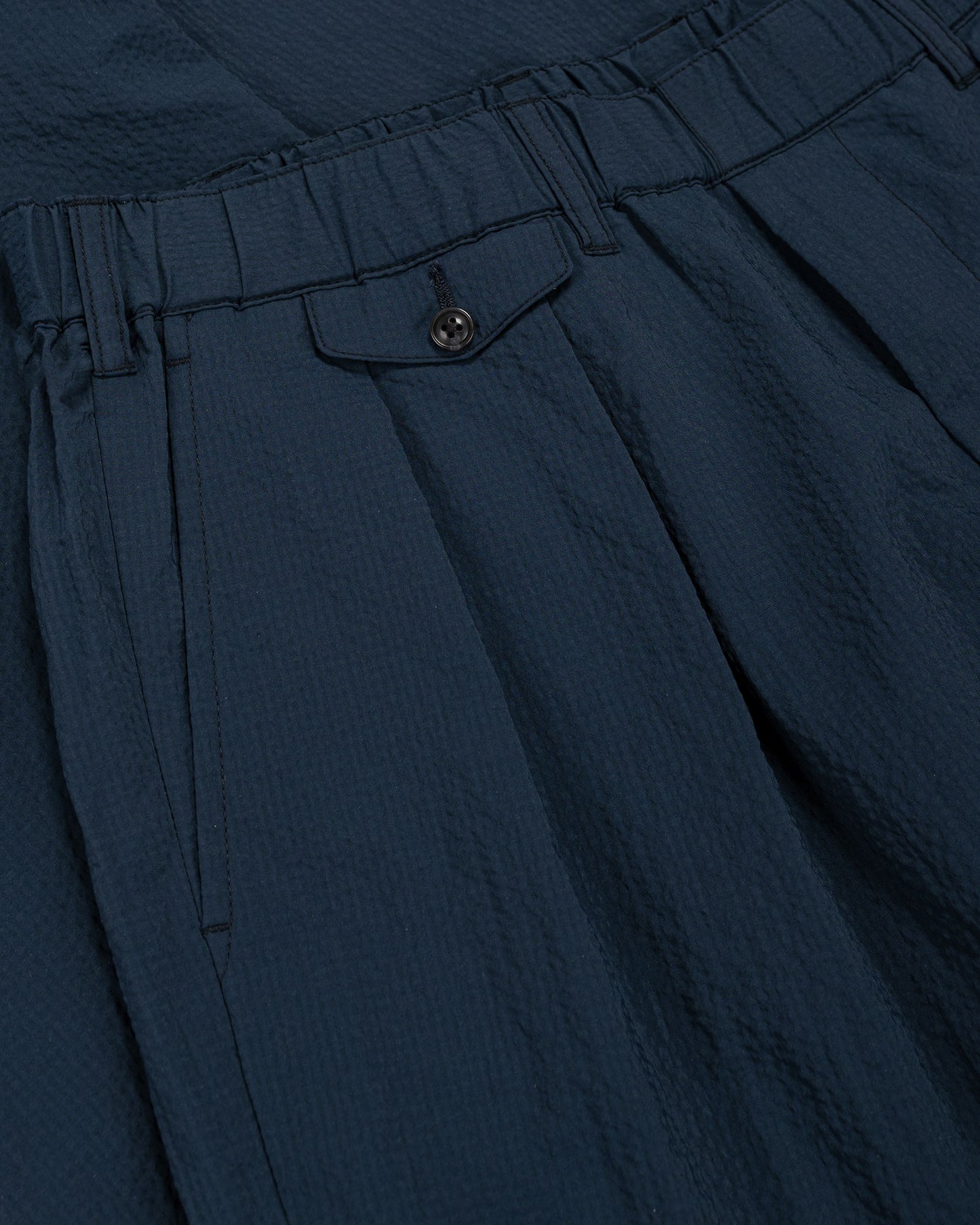 lost & found Beams Plus Beams Plus 2Pleats Anywhere(wear) Seersucker Navy