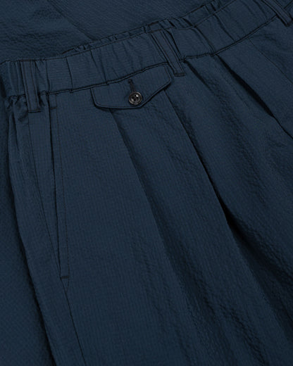 lost & found Beams Plus Beams Plus 2Pleats Anywhere(wear) Seersucker Navy