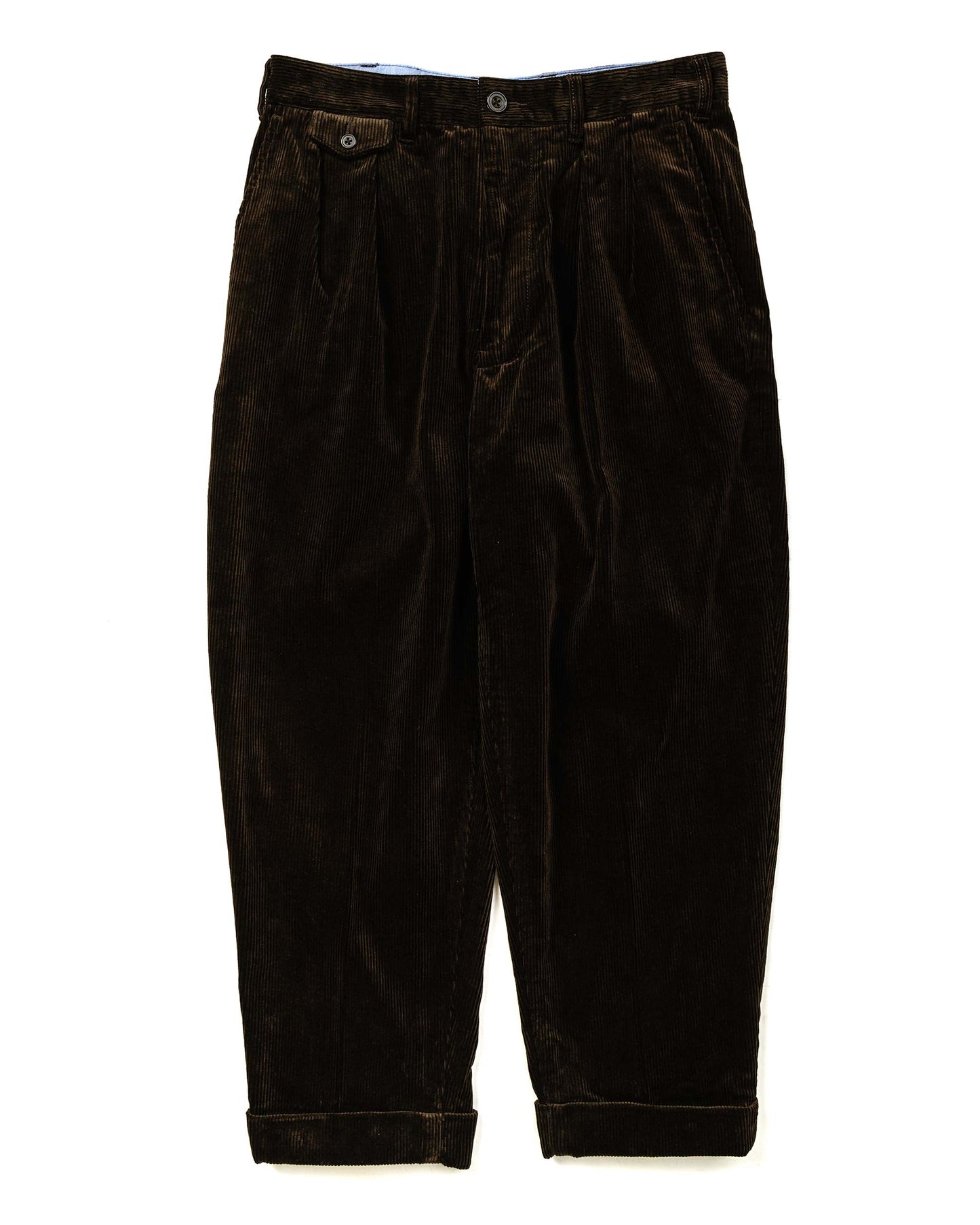 lost & found Beams Plus Beams Plus 2Pleats Corduroy Dark Brown