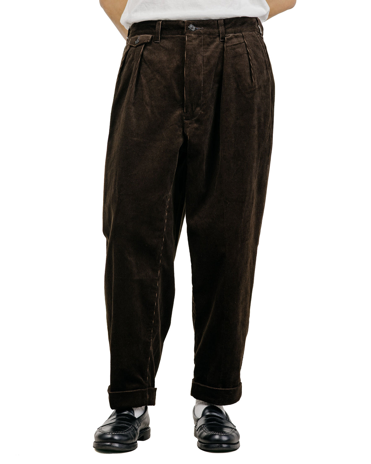 lost & found Beams Plus Beams Plus 2Pleats Corduroy Dark Brown