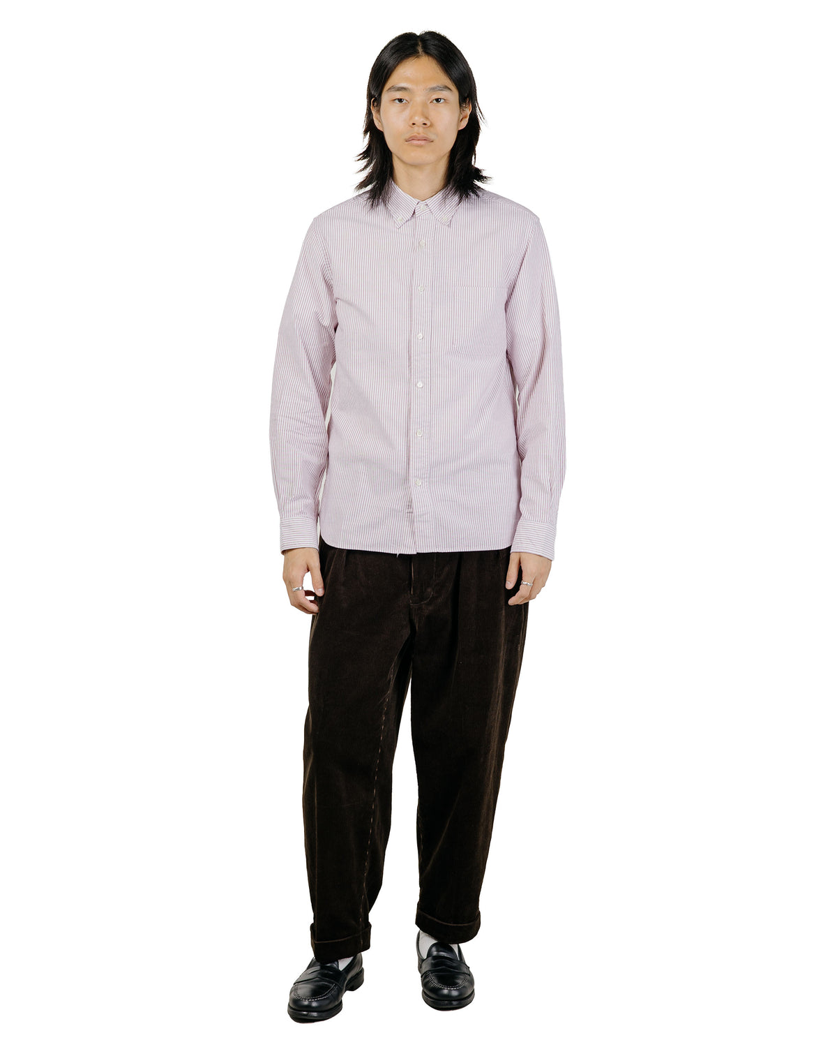 lost & found Beams Plus Beams Plus 2Pleats Corduroy Dark Brown