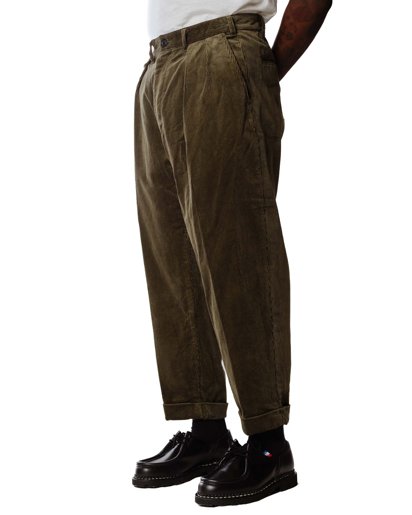 lost & found Beams Plus Beams Plus 2Pleats Corduroy Dark Green