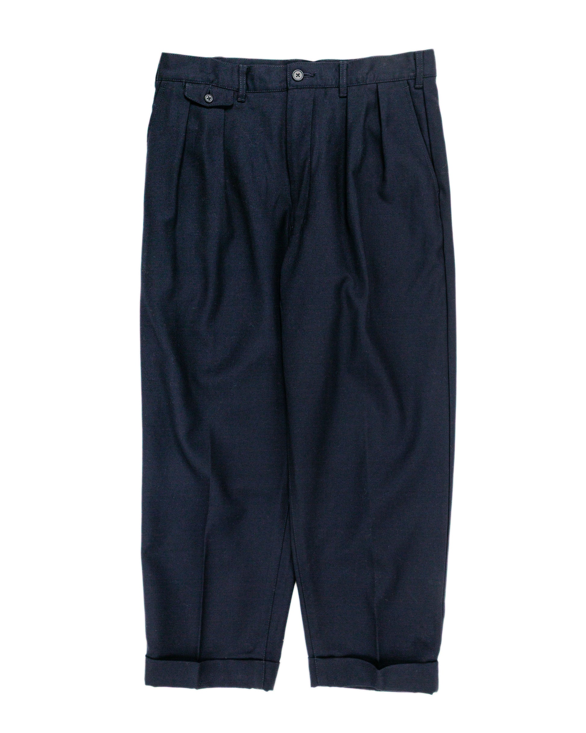 lost & found Beams Plus Beams Plus 2Pleats Laundry Wool Navy
