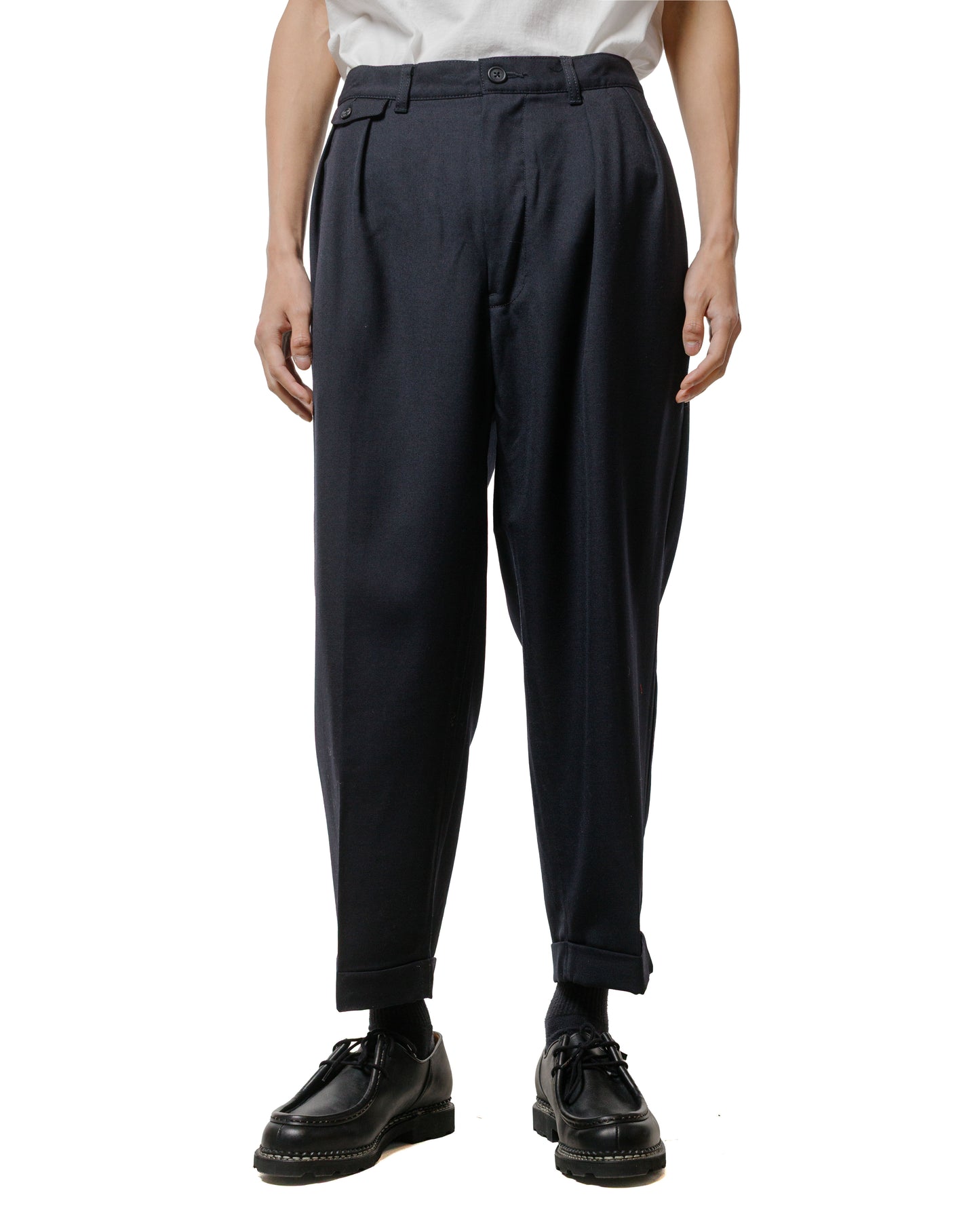 lost & found Beams Plus Beams Plus 2Pleats Laundry Wool Navy