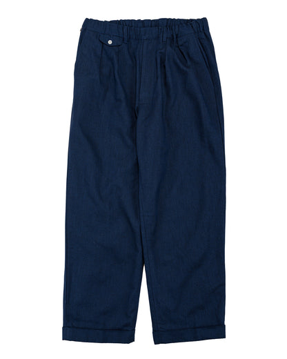 lost & found Beams Plus Beams Plus 2Pleats Relax Trousers Indigo Oxford Dark Indigo