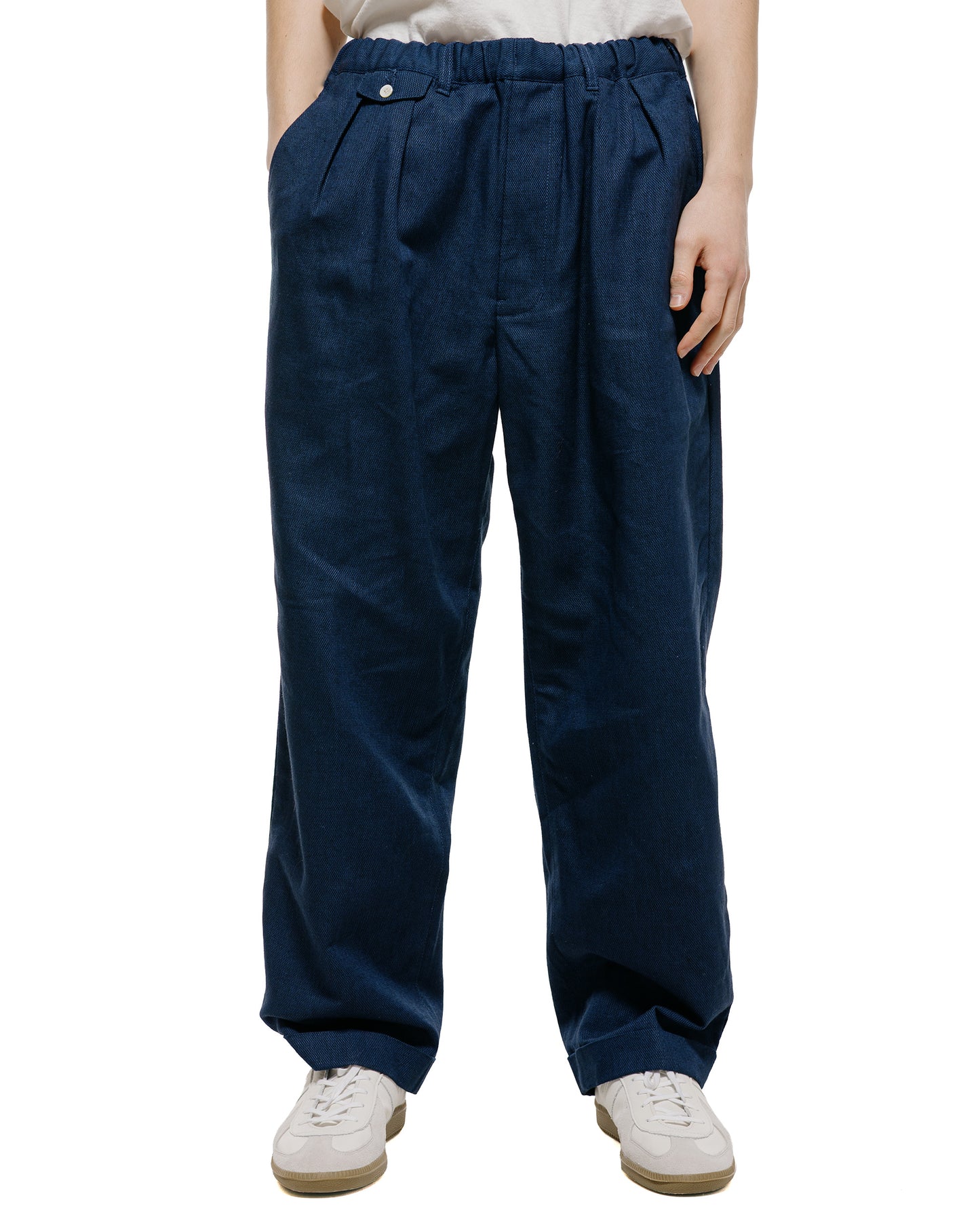 lost & found Beams Plus Beams Plus 2Pleats Relax Trousers Indigo Oxford Dark Indigo
