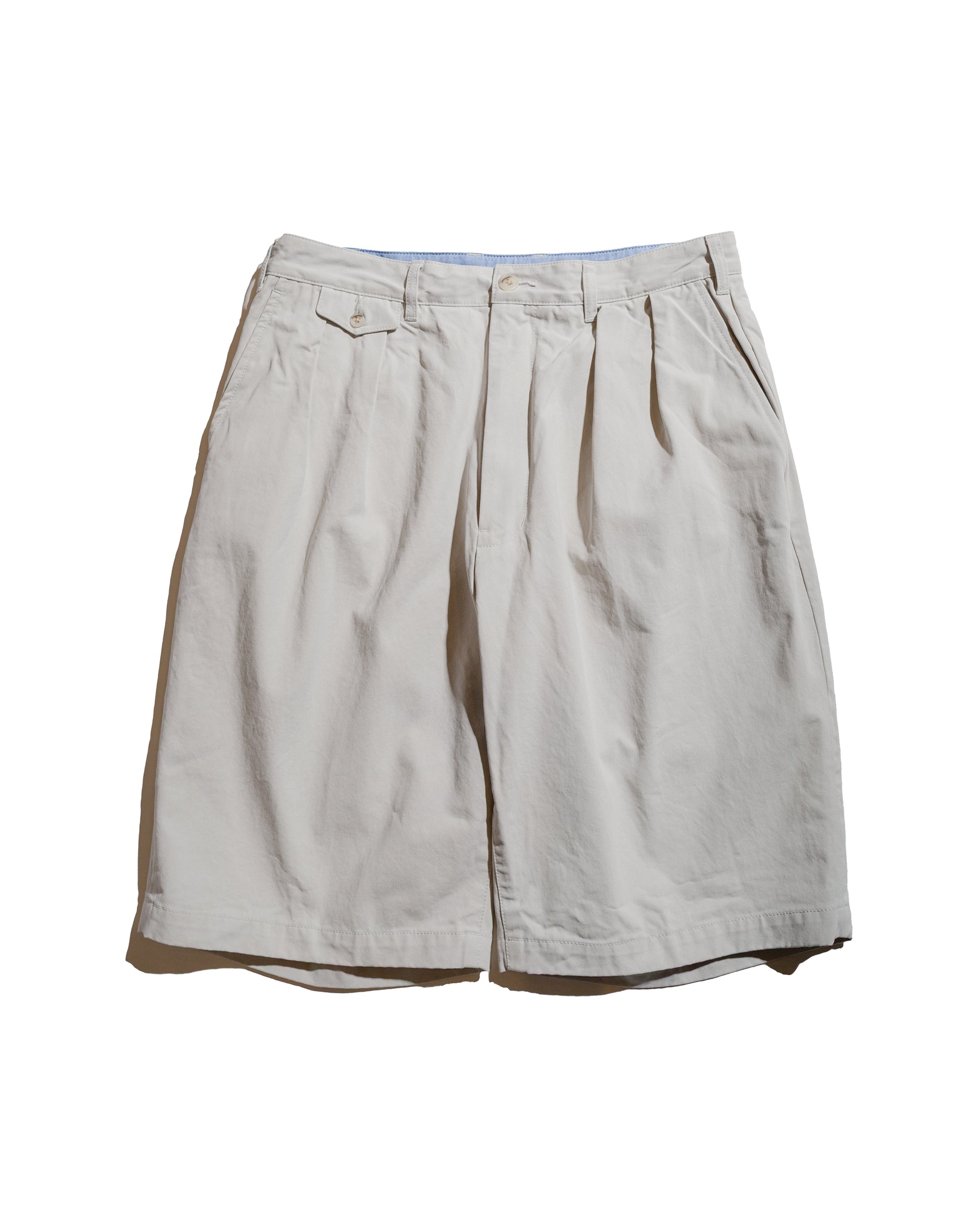 lost & found Beams Plus Beams Plus 2Pleats Shorts Twill Bio Washed Cement