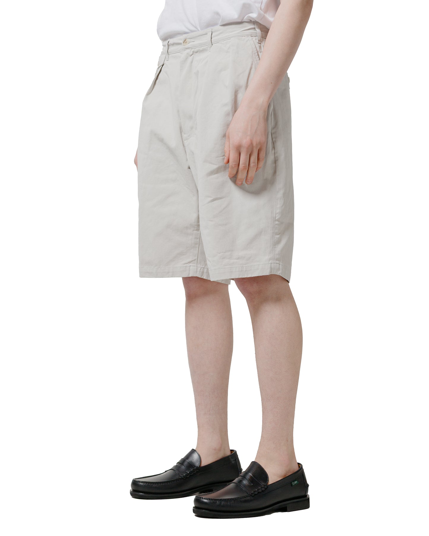 lost & found Beams Plus Beams Plus 2Pleats Shorts Twill Bio Washed Cement