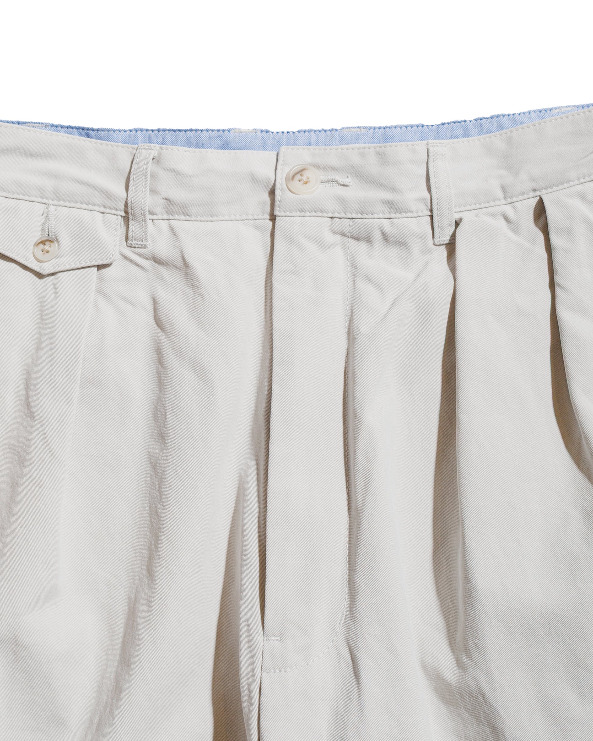 lost & found Beams Plus Beams Plus 2Pleats Shorts Twill Bio Washed Cement