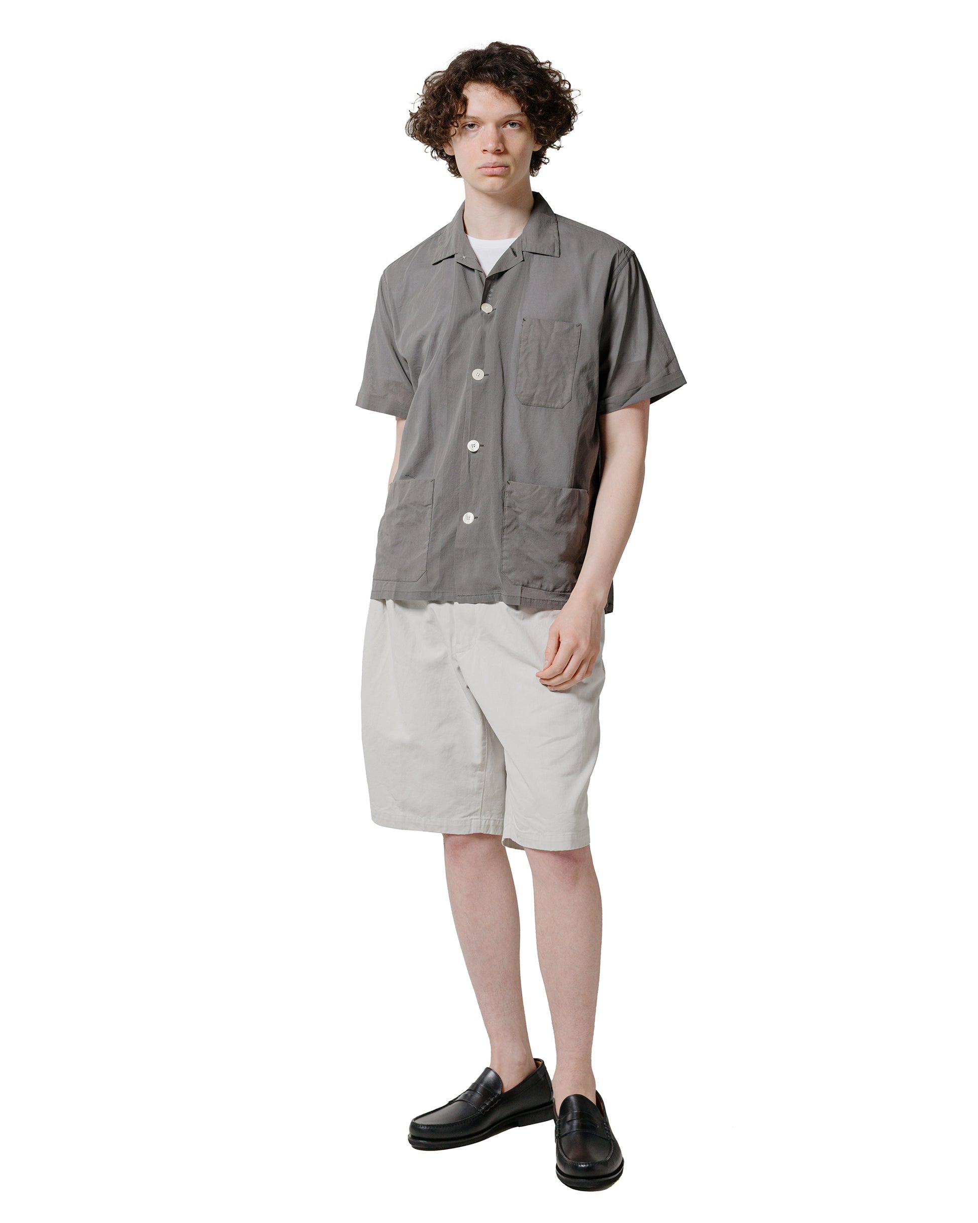 lost & found Beams Plus Beams Plus 2Pleats Shorts Twill Bio Washed Cement