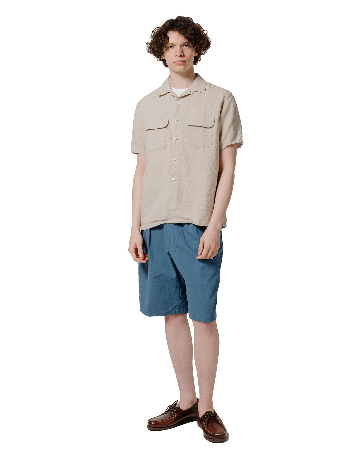 lost & found Beams Plus Beams Plus 2Pleats Shorts Twill Bio Washed Sax