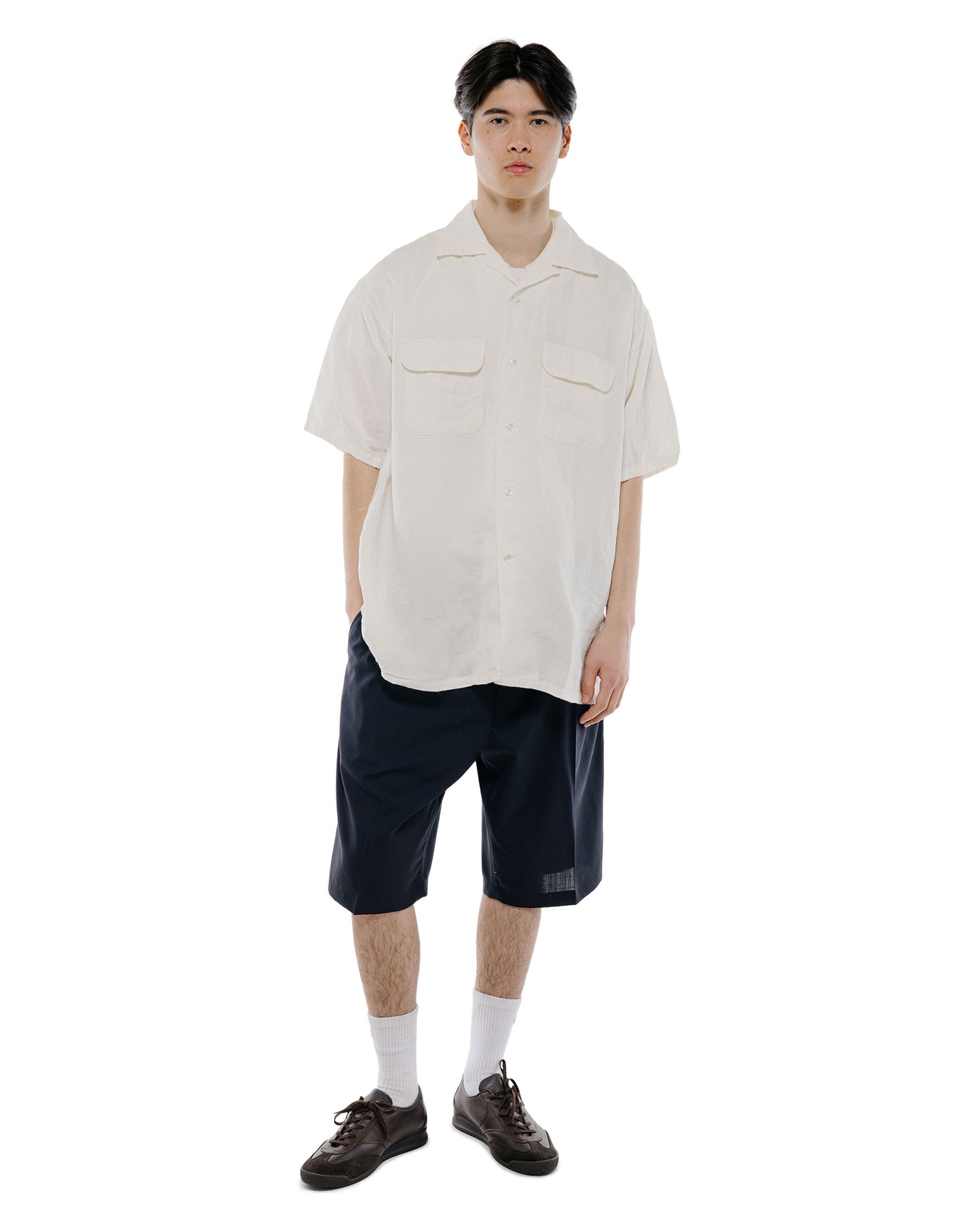 lost & found Beams Plus Beams Plus 2Pleats Shorts Wool Tropical Navy