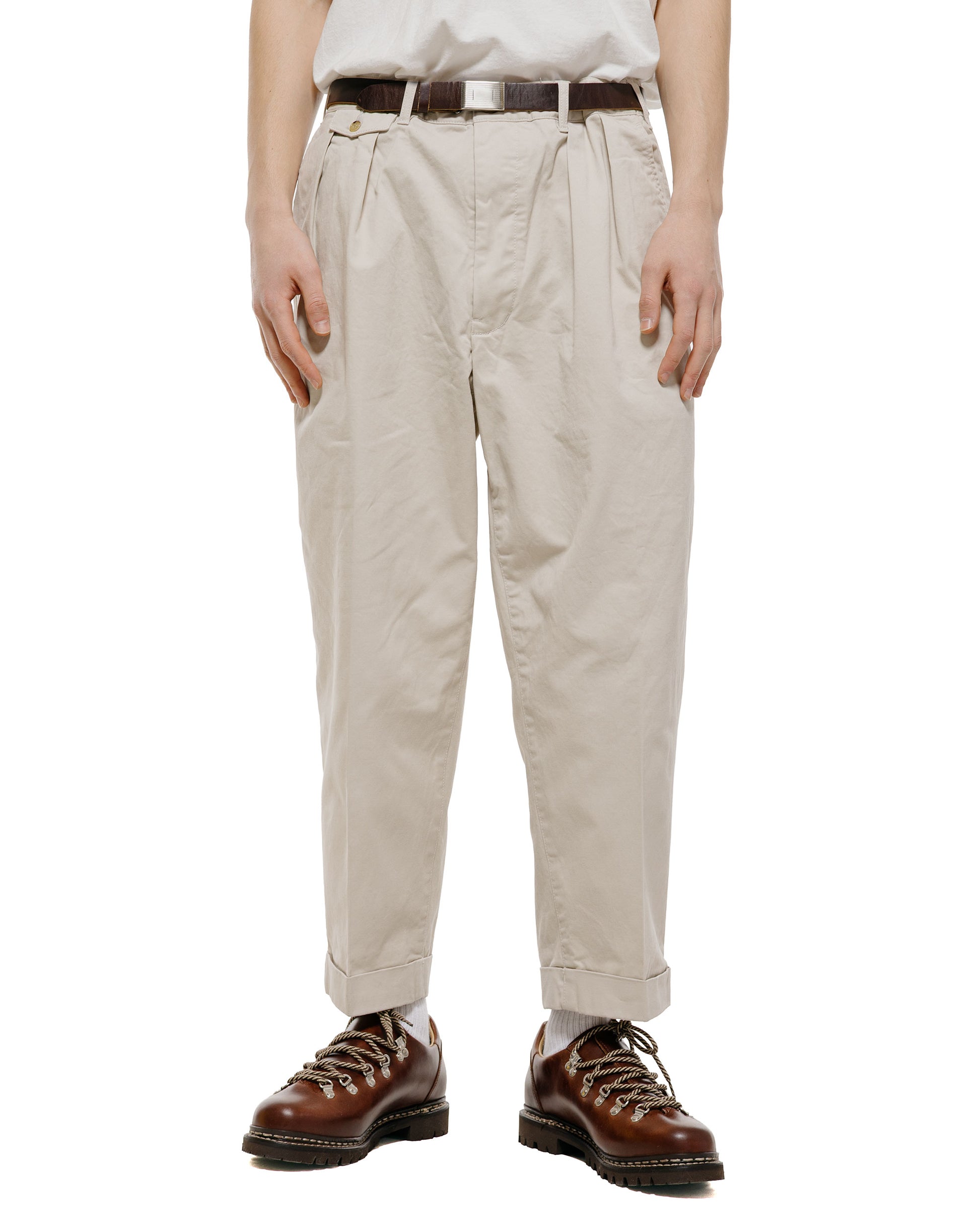 lost & found Beams Plus Beams Plus 2Pleats Twill Cement