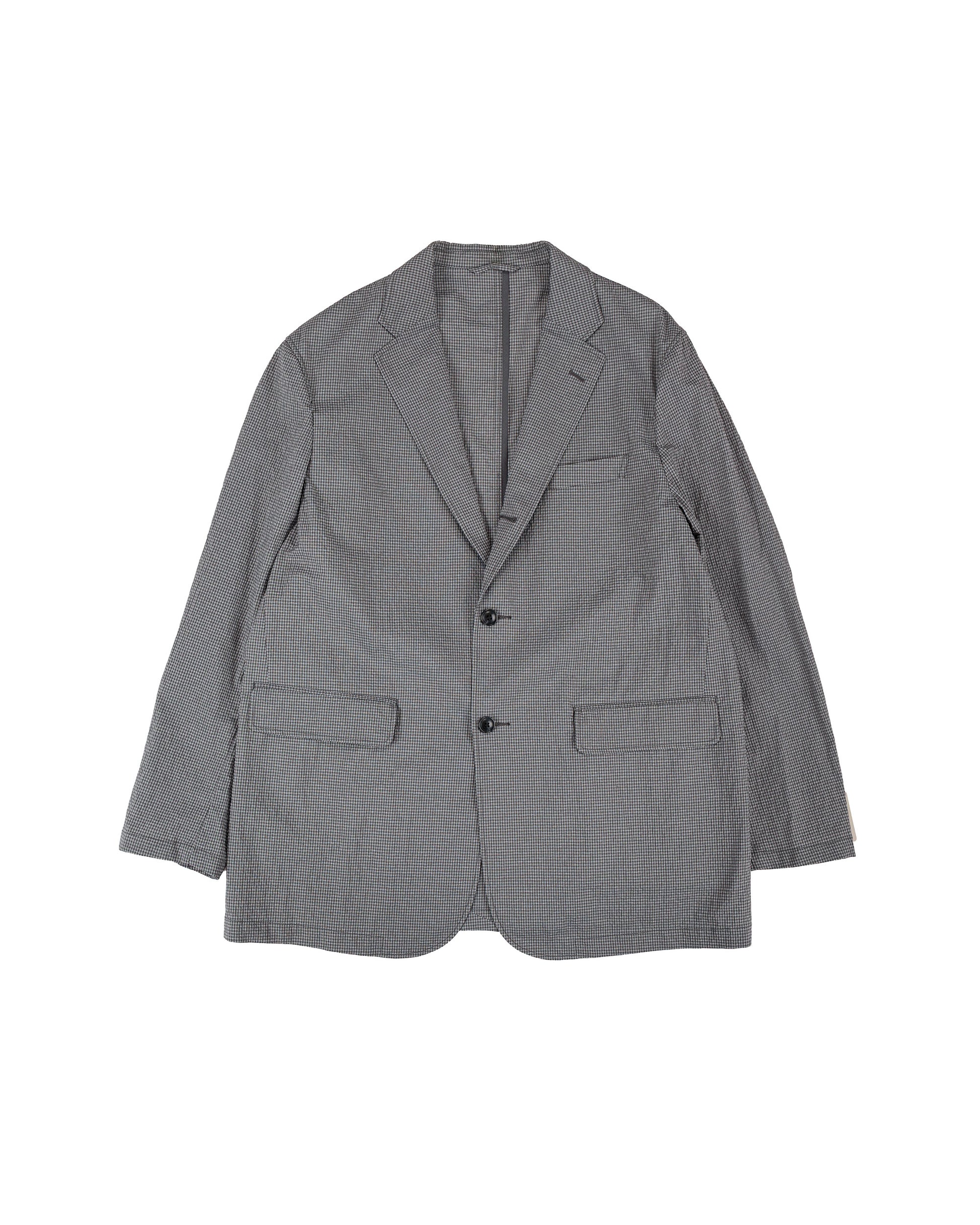 lost & found Beams Plus Beams Plus 3B Anywhere(wear) Jacket Seersucker Plaid Black/Grey