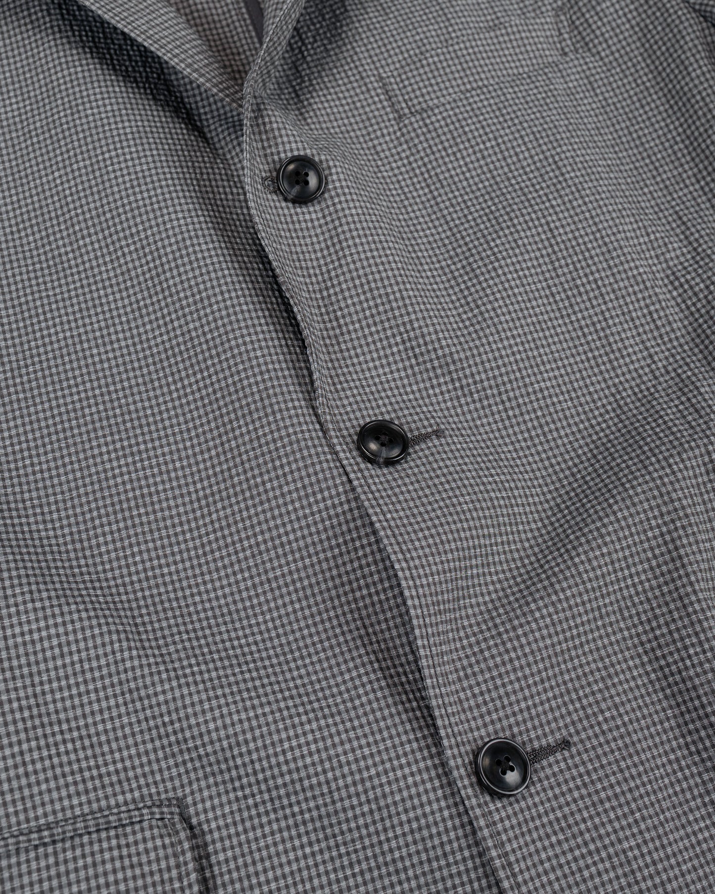 lost & found Beams Plus Beams Plus 3B Anywhere(wear) Jacket Seersucker Plaid Black/Grey