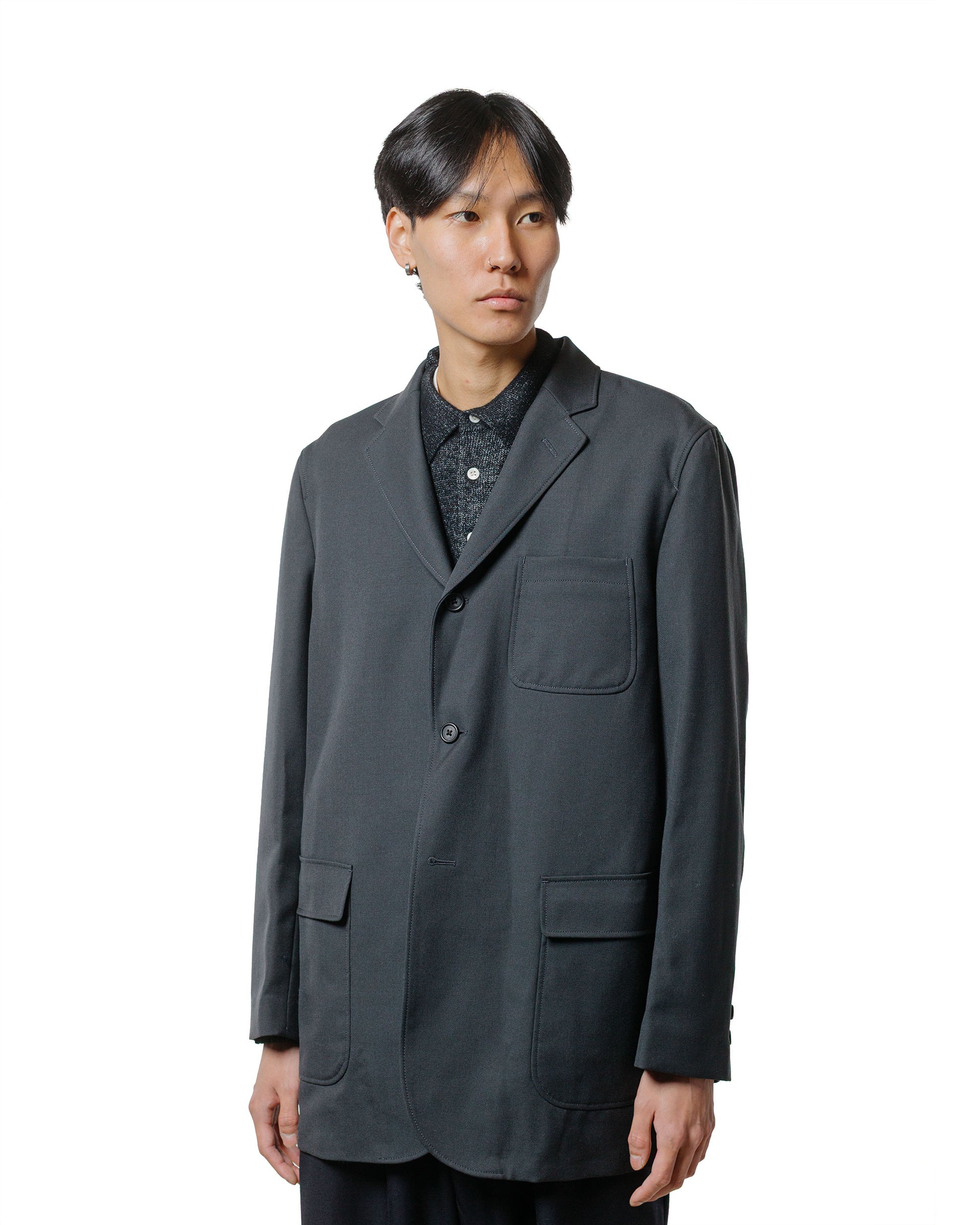 lost & found Beams Plus Beams Plus 3B Box-Fit Laundry Wool Charcoal