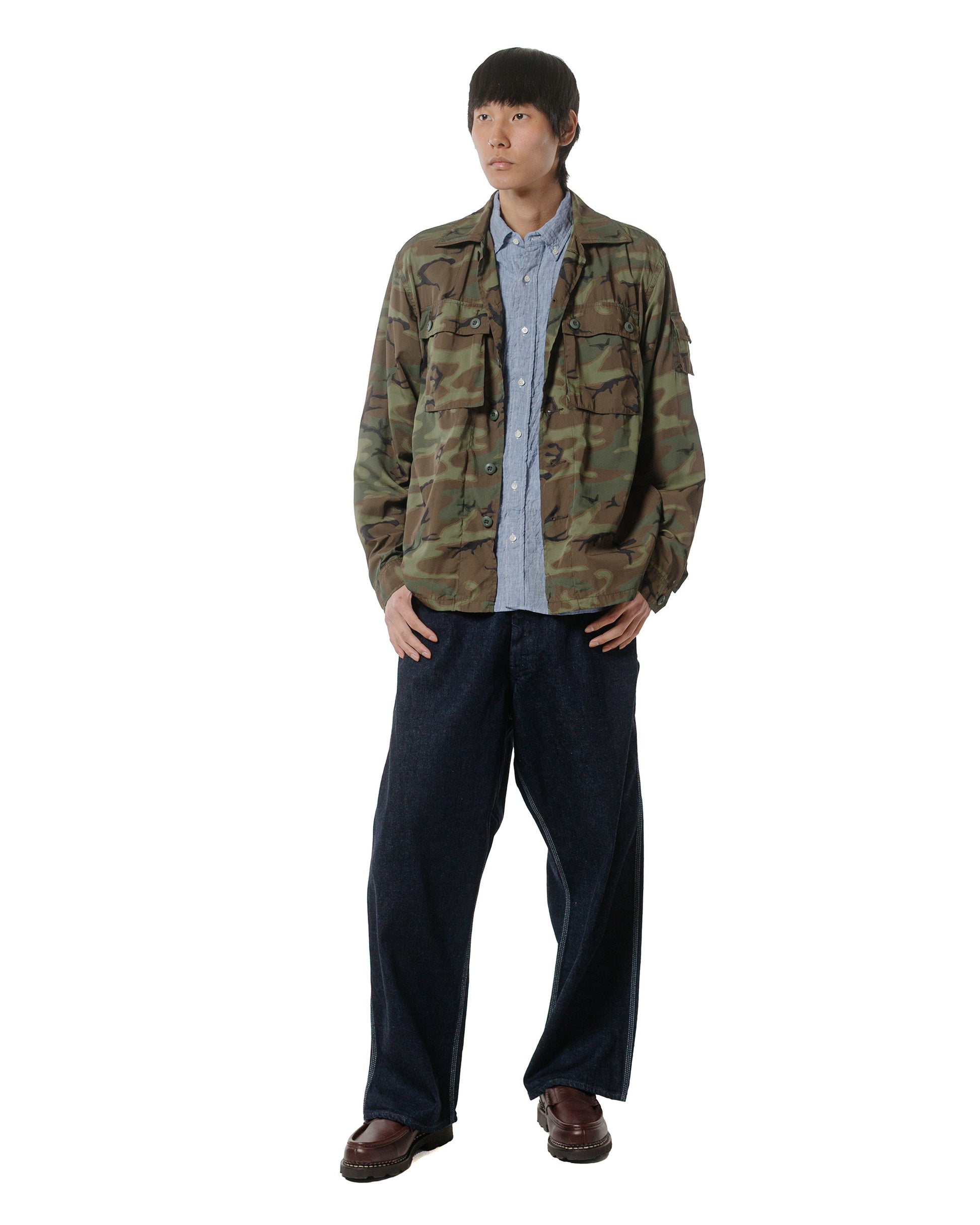 lost & found Beams Plus Beams Plus B.D. 1/40 Linen Chambray Blue
