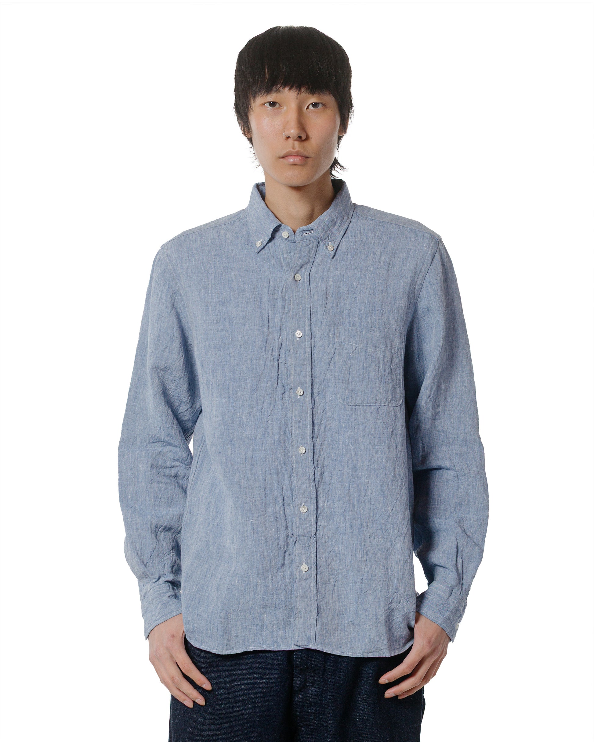 lost & found Beams Plus Beams Plus B.D. 1/40 Linen Chambray Blue