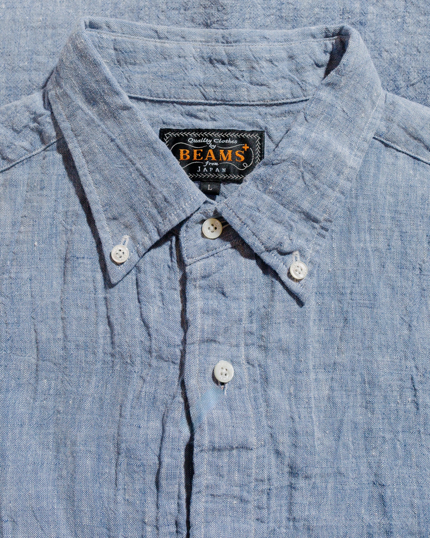 lost & found Beams Plus Beams Plus B.D. 1/40 Linen Chambray Blue