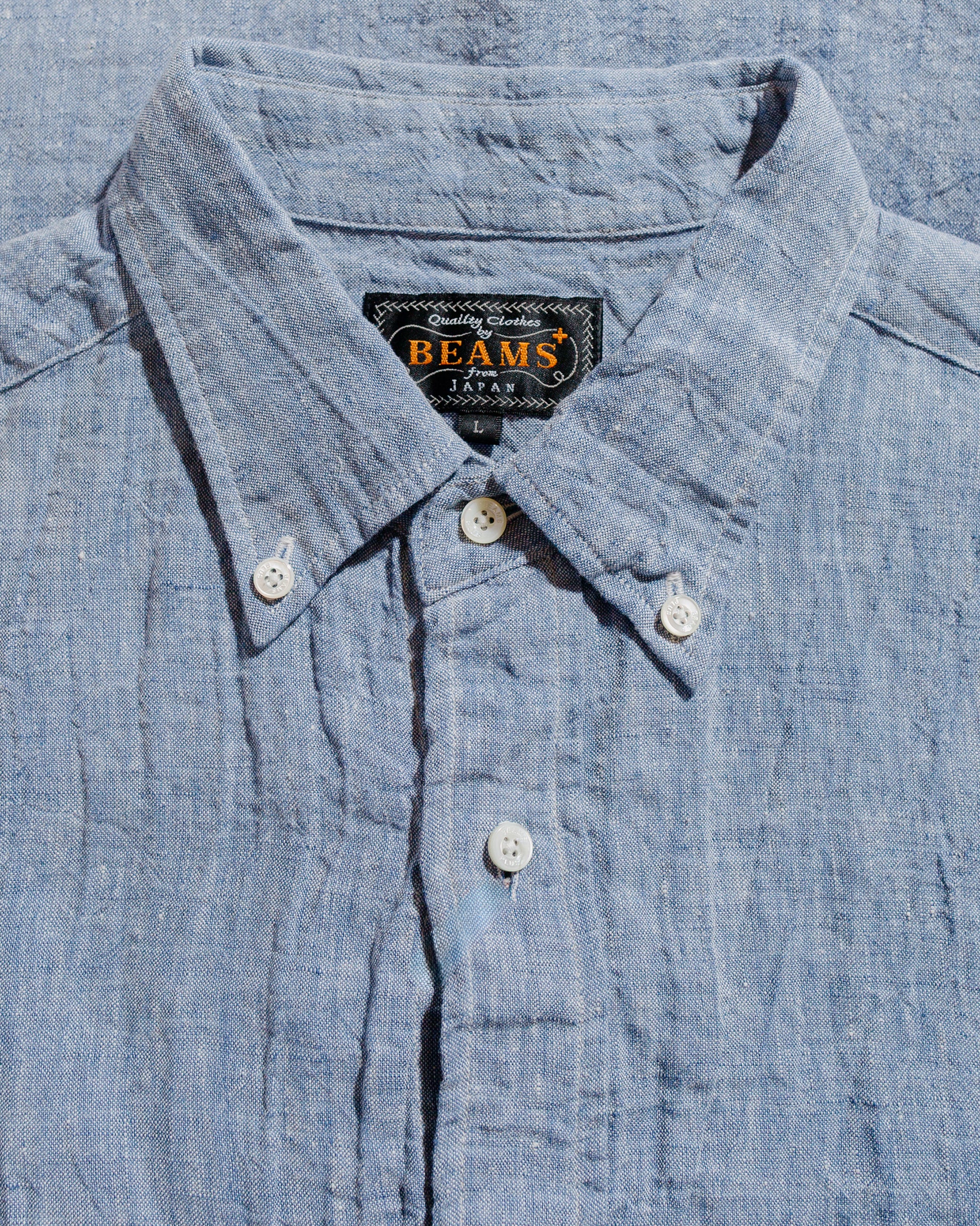 lost & found Beams Plus Beams Plus B.D. 1/40 Linen Chambray Blue