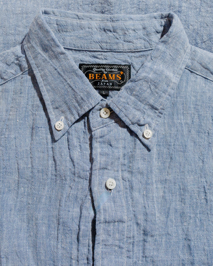 lost & found Beams Plus Beams Plus B.D. 1/40 Linen Chambray Blue
