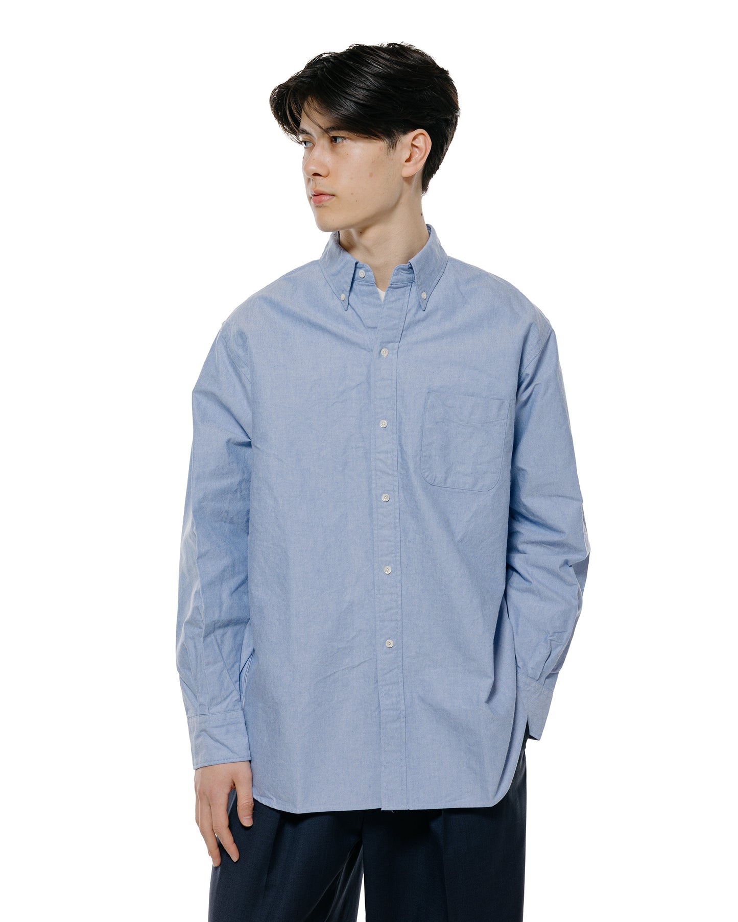 lost & found Beams Plus Beams Plus B.D. American Oxford Classic Fit Blue